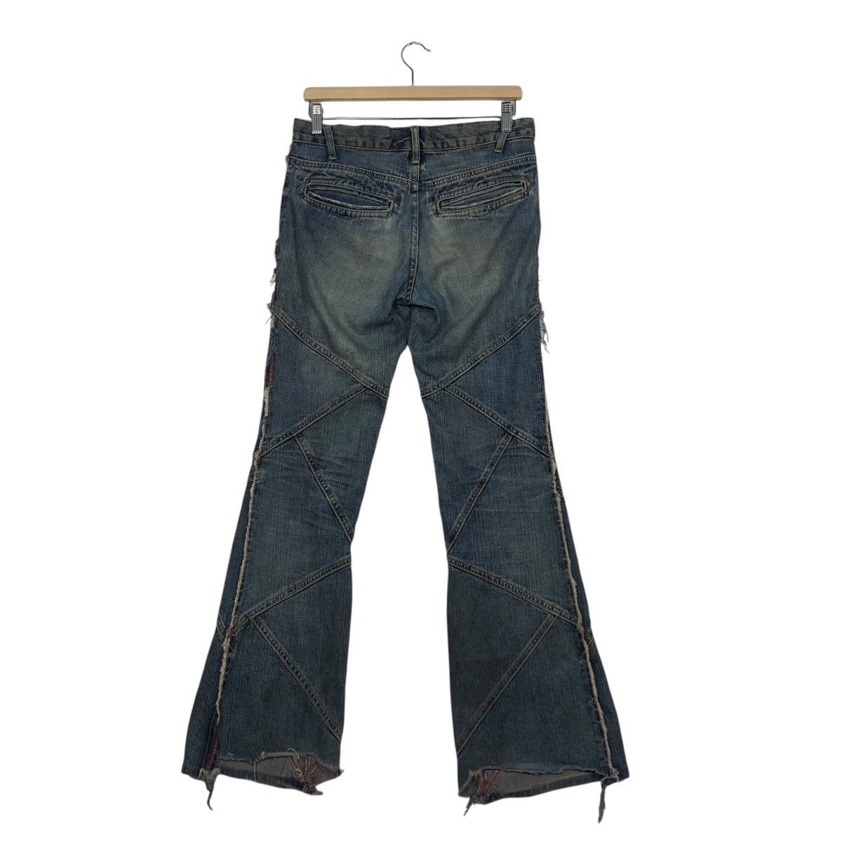 Tornado Mart 📌Bow Cut Design Punk Style Patch Work Style Butterfly Denim Size 32" / US 10 / IT 46 - 9 Thumbnail