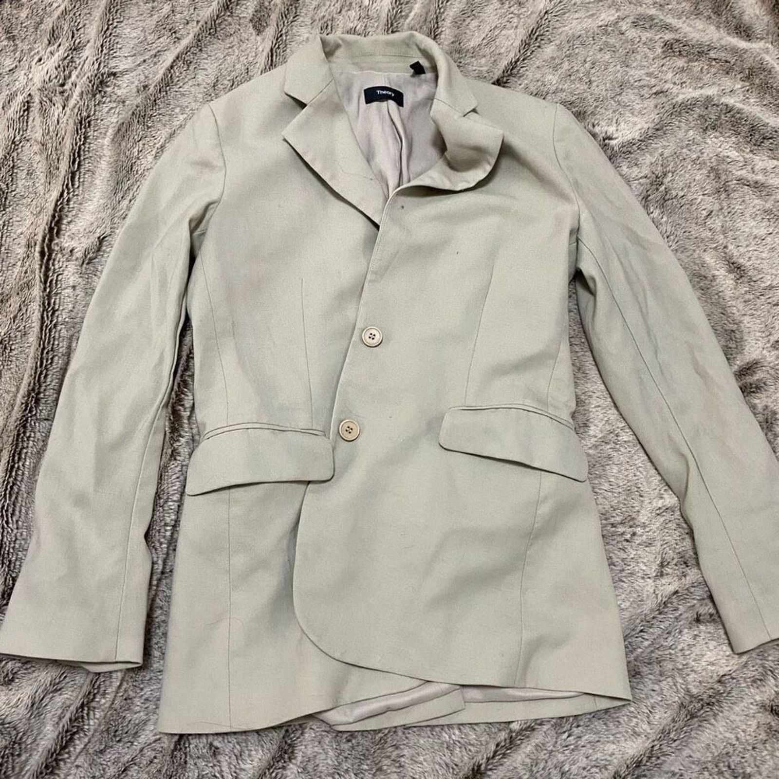 Theory Theory Neutral Tan Two-Button Blazer | Sz 4 Size S / US 4 / IT 40 - 2 Thumbnail