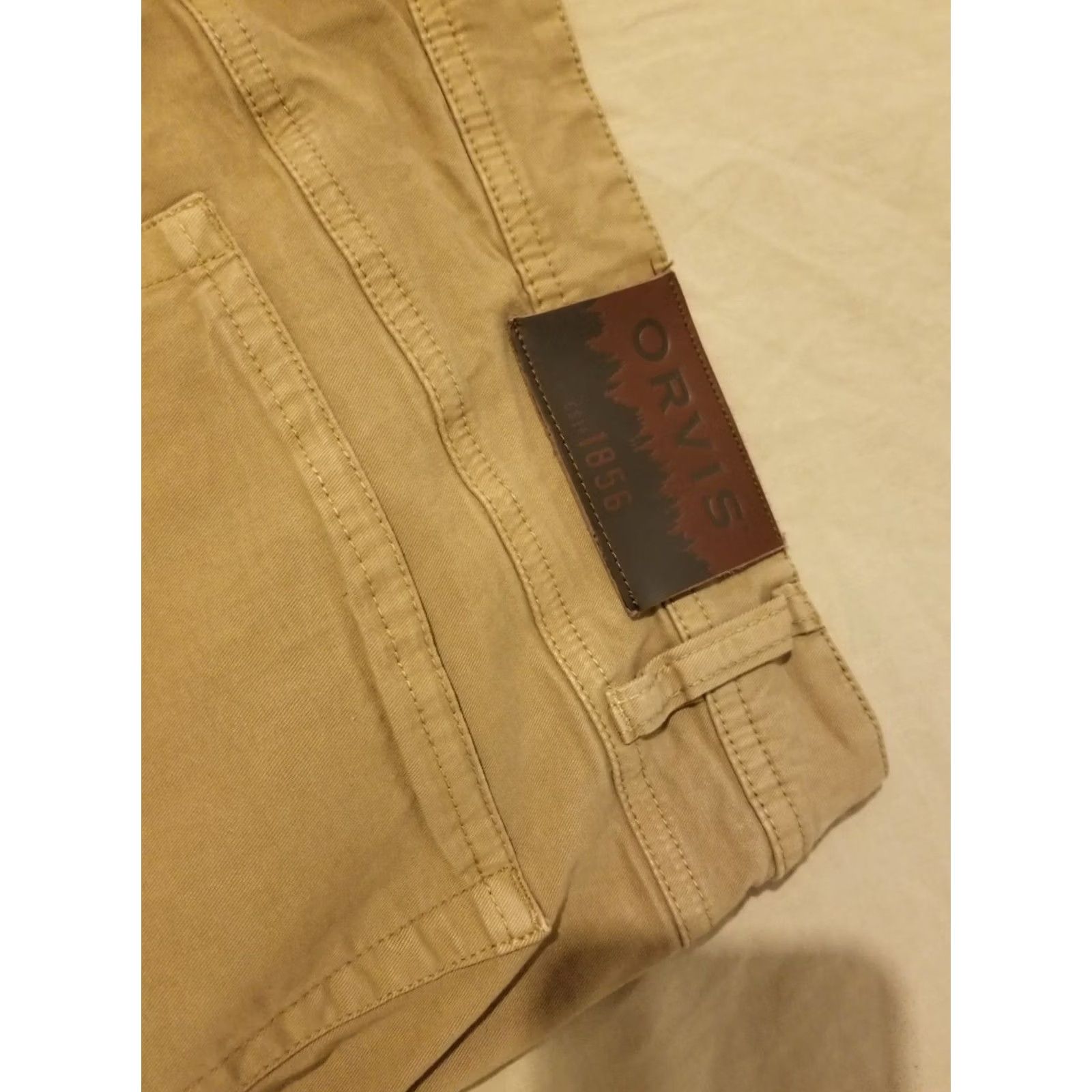 Orvis Mens Orvis Shorts 40 Khaki Chino Cotton Stretch Beige Size US 40 / EU 56 - 2 Thumbnail