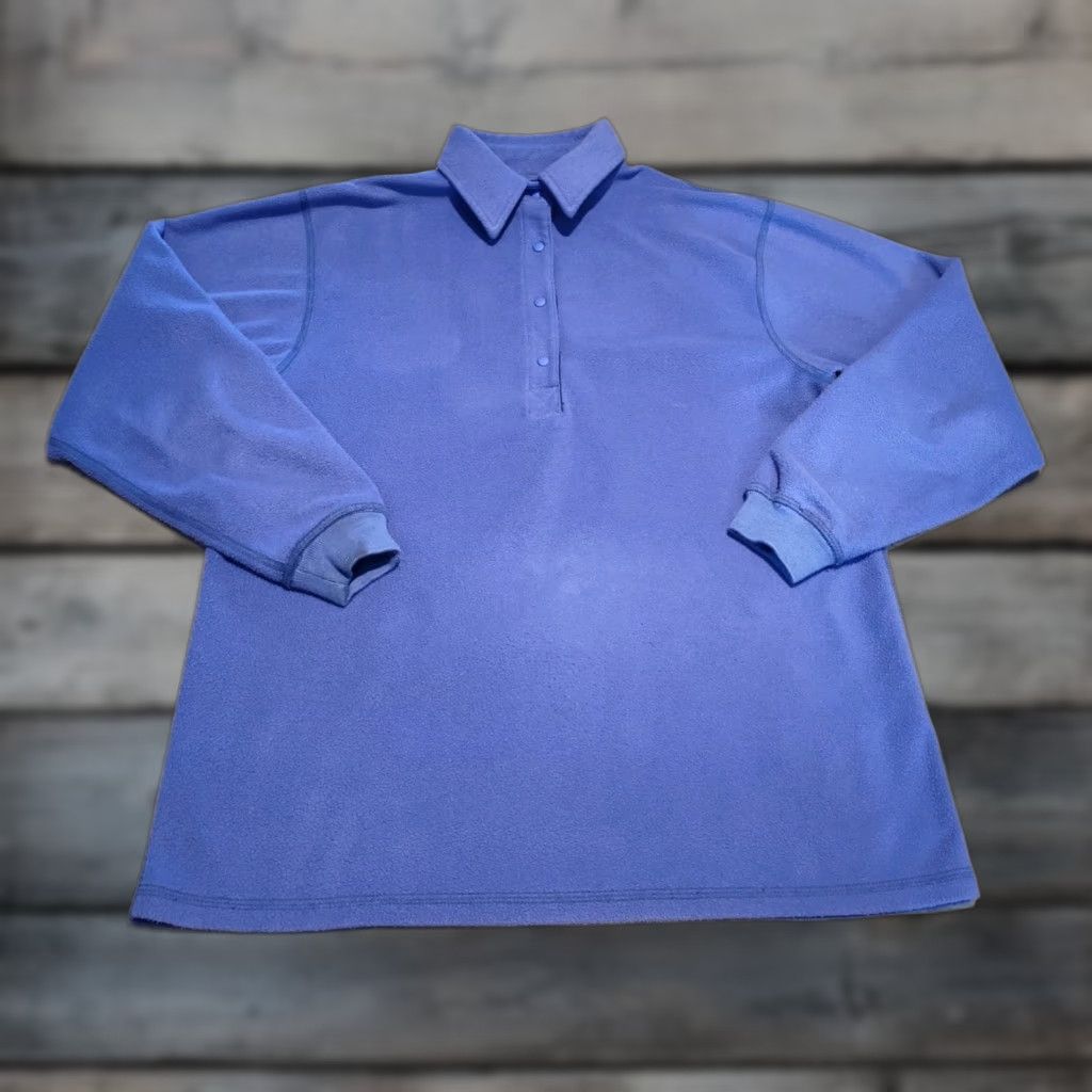 Vintage Vintage Polartec REI Fleece Pullover Jacket Sweater Size S Snap Button Blue/Purple Polyester Size US S / EU 44-46 / 1 - 1 Thumbnail
