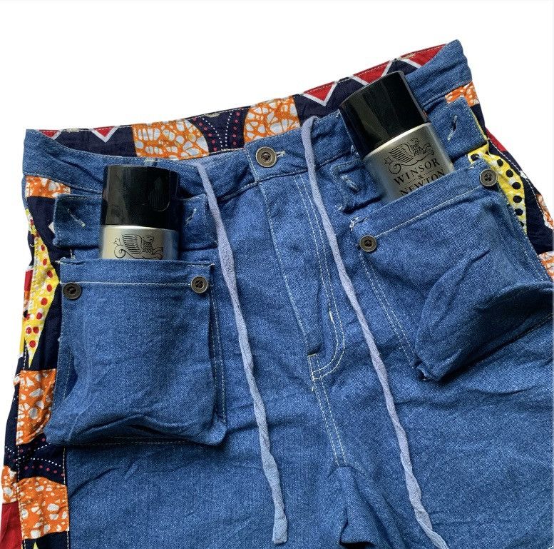 Japanese Brand 🔥unique and rare 🔥Amina multi pocket monkey denim pants Size US 33 - 6 Thumbnail