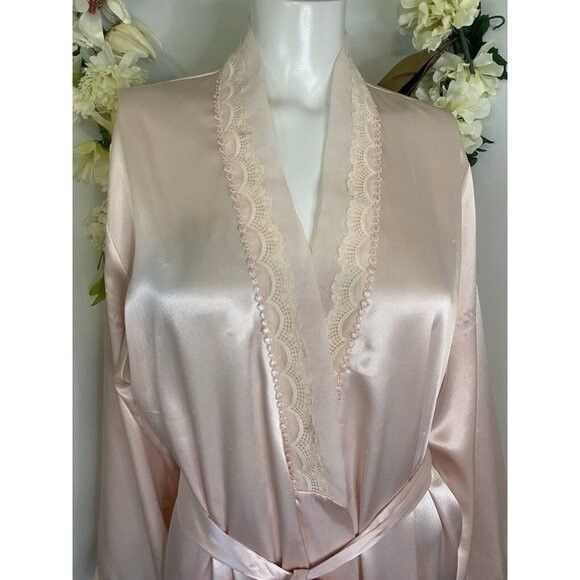 Vintage Vintage Morgan Taylor Intimates Robe Pink Women's Size Large Size ONE SIZE - 3 Thumbnail
