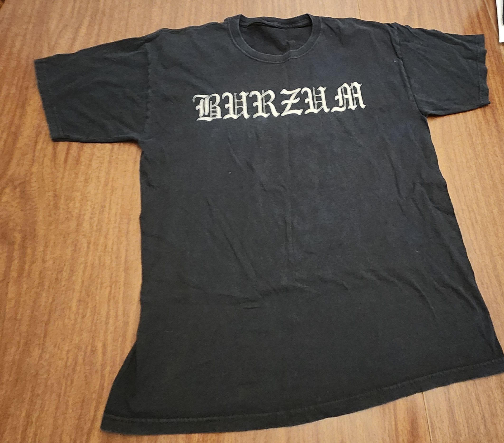 image of Band Tees x Vintage Burzum Black Metal Band Shirt Misanthropy Records, Men's (Size Large)