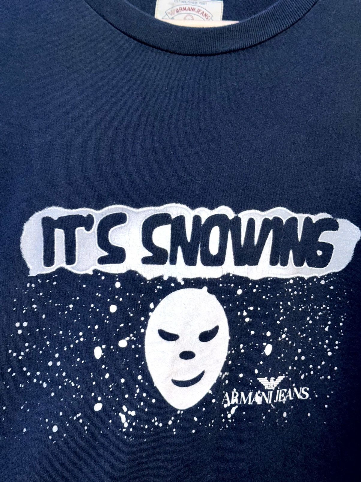 Armani Vintage Armani Jeans 90s Snowman Tee Rare Capo Campione Size US L / EU 52-54 / 3 - 2 Thumbnail