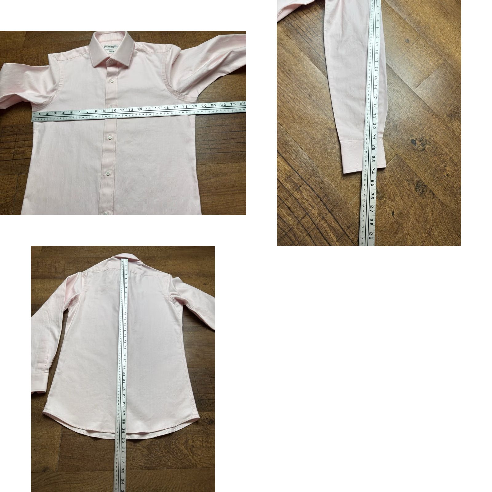 Pinko Spier & Mackay Dress Shirt Oxford Cotton Button Down 16-35 Pink Herringbone Long Sleeve 100% Cotton Mens Regular Size 16 Neck 16 in Size US L / EU 52-54 / 3 - 9 Thumbnail