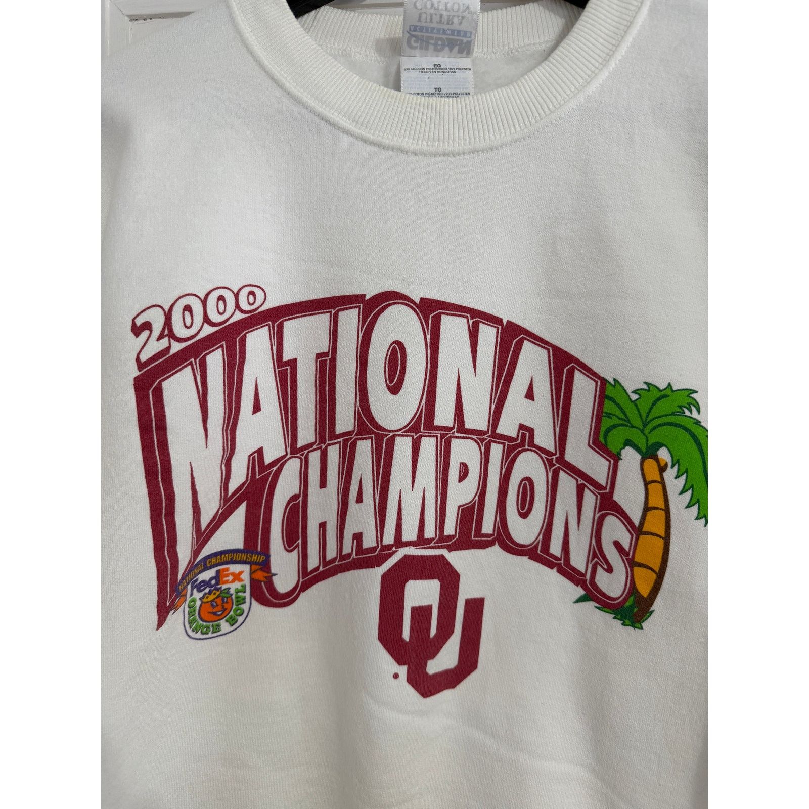 Gildan Oklahoma Sooners 2000 National Champs Sweatshirt Size XL Size US XL / EU 56 / 4 - 2 Thumbnail