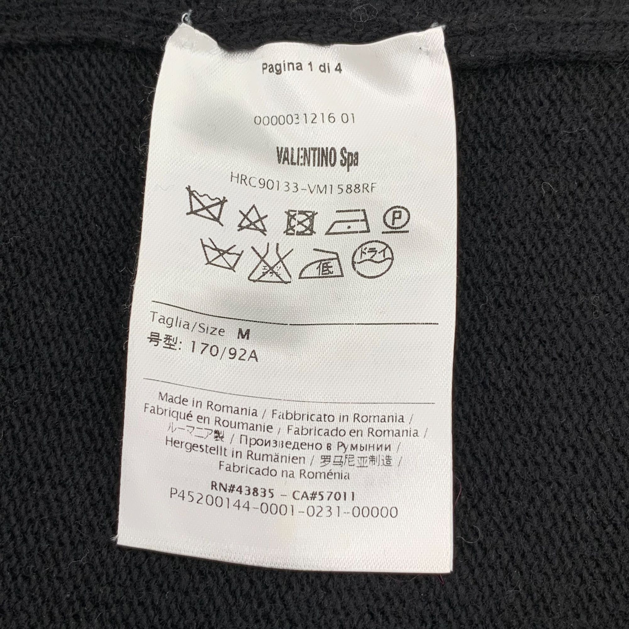 RED Valentino Red Valentino Black Sweater With Swan Graphic Design Size M / US 6-8 / IT 42-44 - 6 Thumbnail