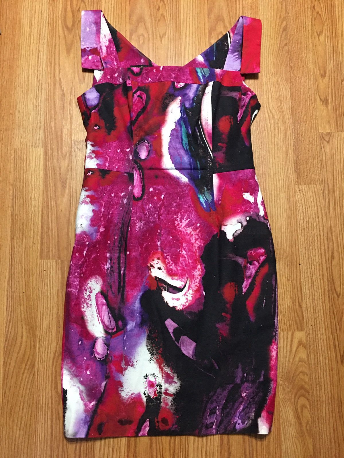 Escada ESCADA Delphi Fantasy Cotton Dress Size EU 38 Size S / US 4 / IT 40 - 10 Thumbnail