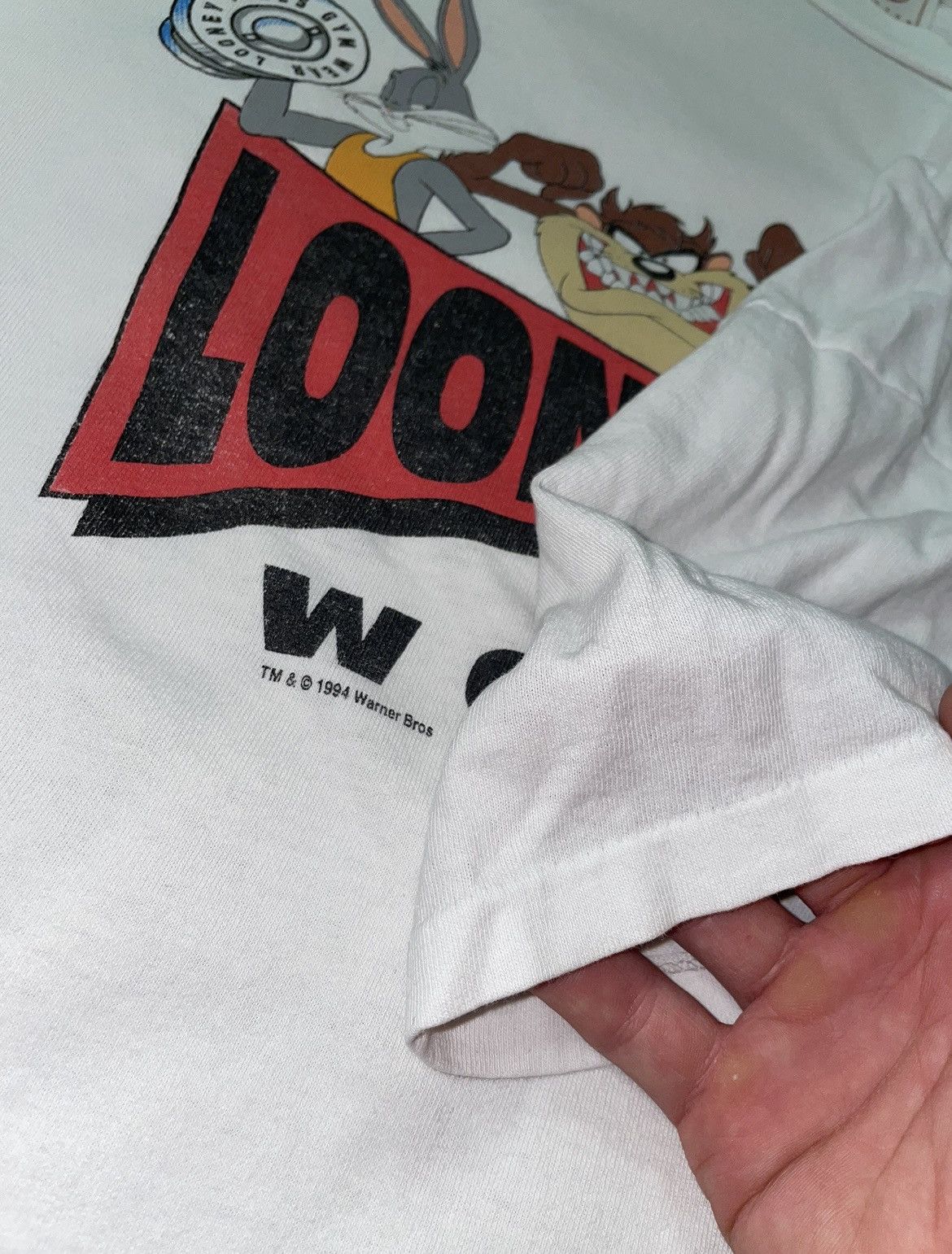 Vintage × Warner Bros Vintage Looney Tunes Workout 1994 Tee Shirt Size XL Size US XL / EU 56 / 4 - 3 Thumbnail