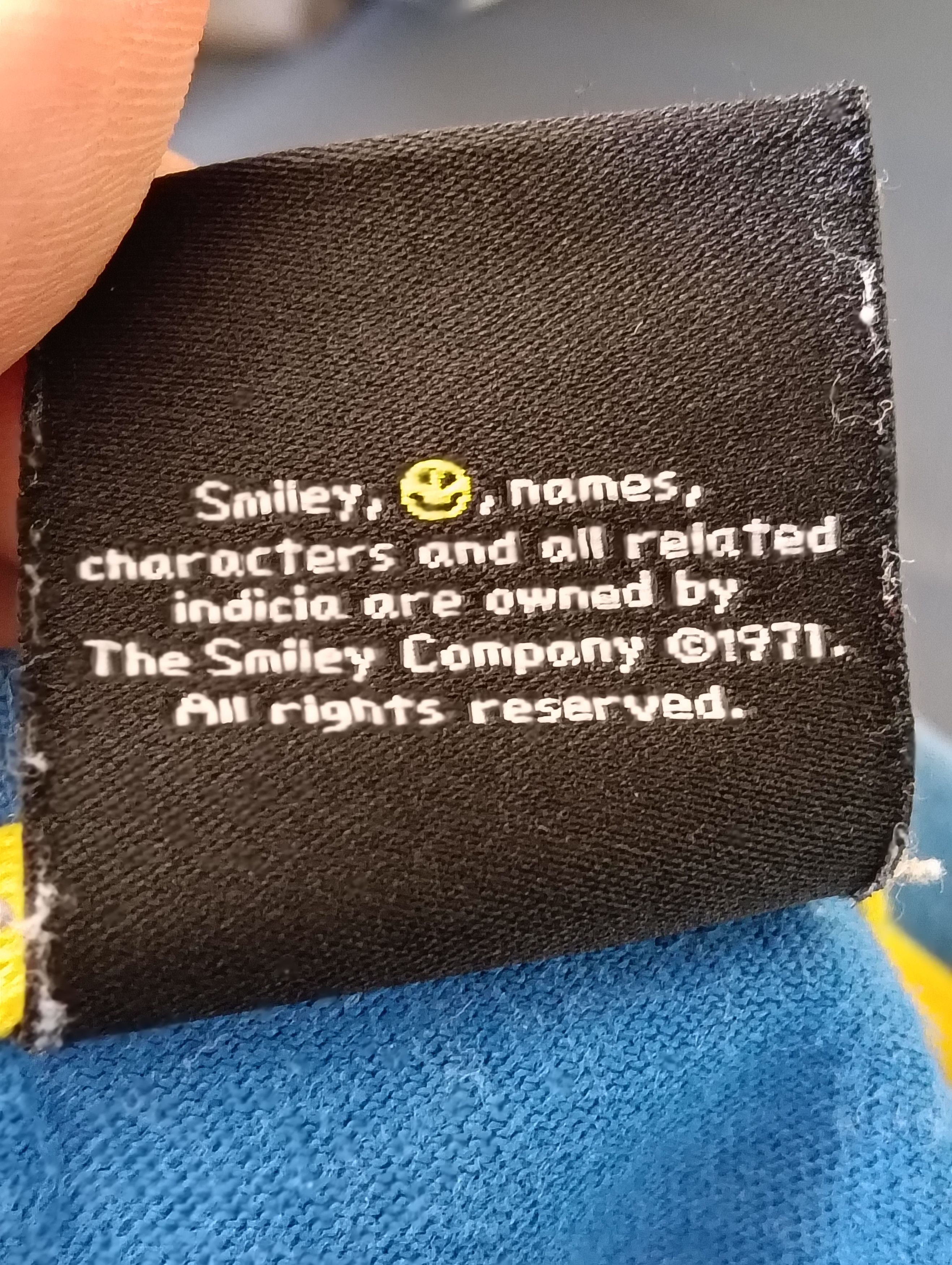 Japanese Brand VINTAGE SMILEY WORLD 😊 BIG LOGO. Size US L / EU 52-54 / 3 - 5 Thumbnail