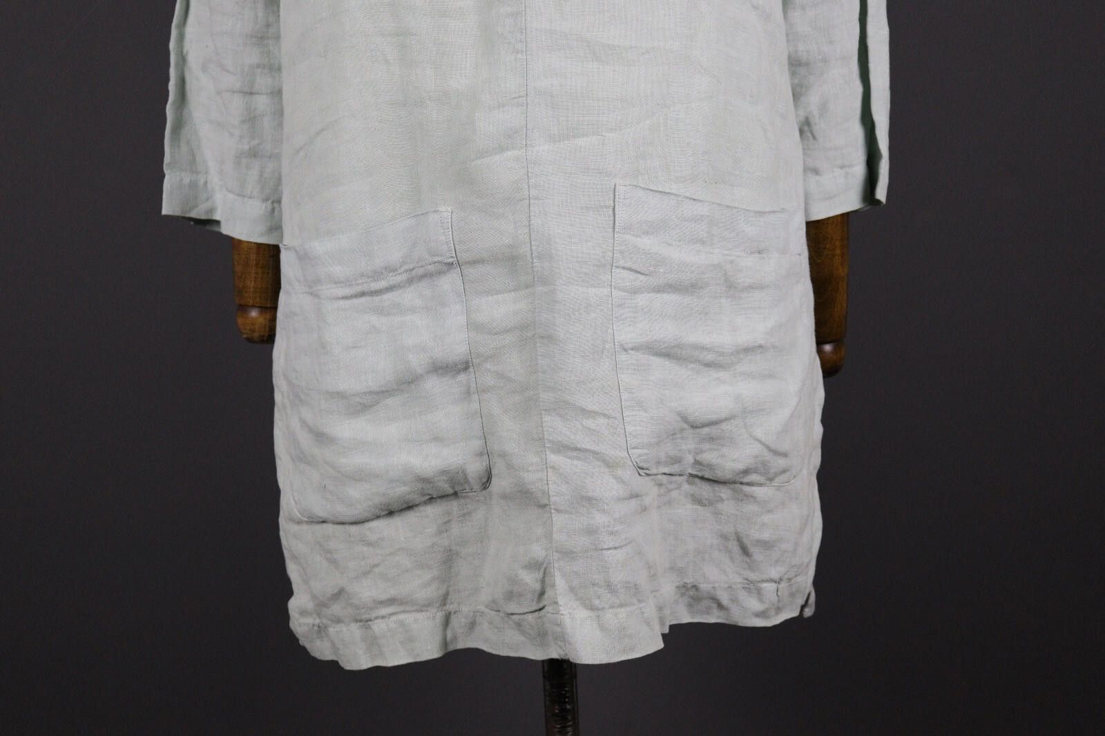 Designer Toast Relaxed Two Pockets 100% Linen Tunic Dress Size XS Size XS / US 0-2 / IT 36-38 - 3 Thumbnail