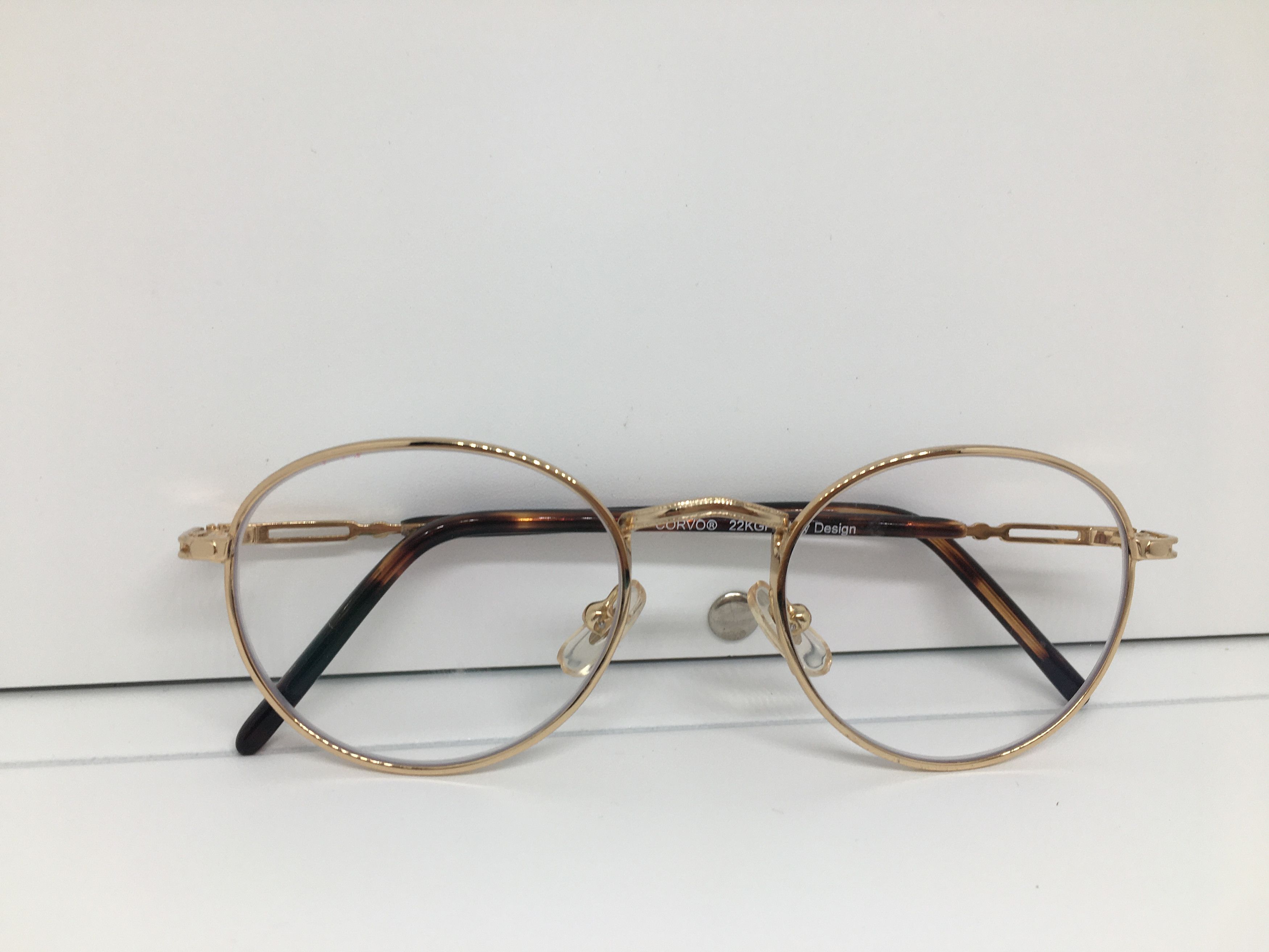 Vintage Vintage CARVO Gold Metal Eyeglasses Frame Size ONE SIZE - 8 Thumbnail