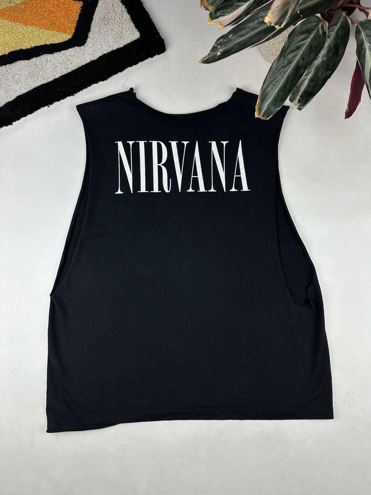 Band Tees × Nirvana × Vintage Vintage Nirvana Kurt Cobain Big Face 90's Band T-shirt Size US L / EU 52-54 / 3 - 4 Thumbnail