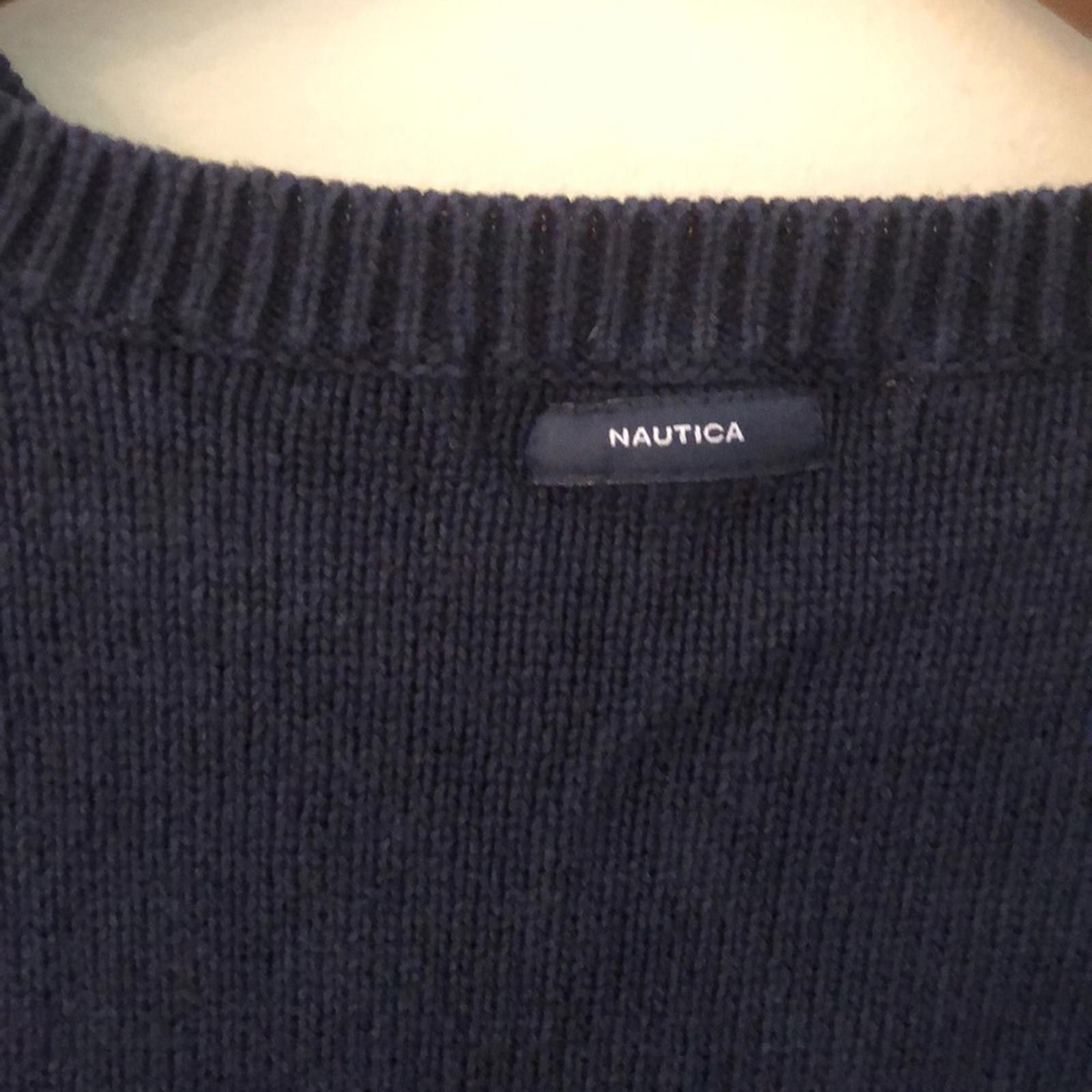 Nautica Nautica Men's Dark Blue Crewneck Sweater cotton stripe SZ XL Size US XL / EU 56 / 4 - 2 Thumbnail