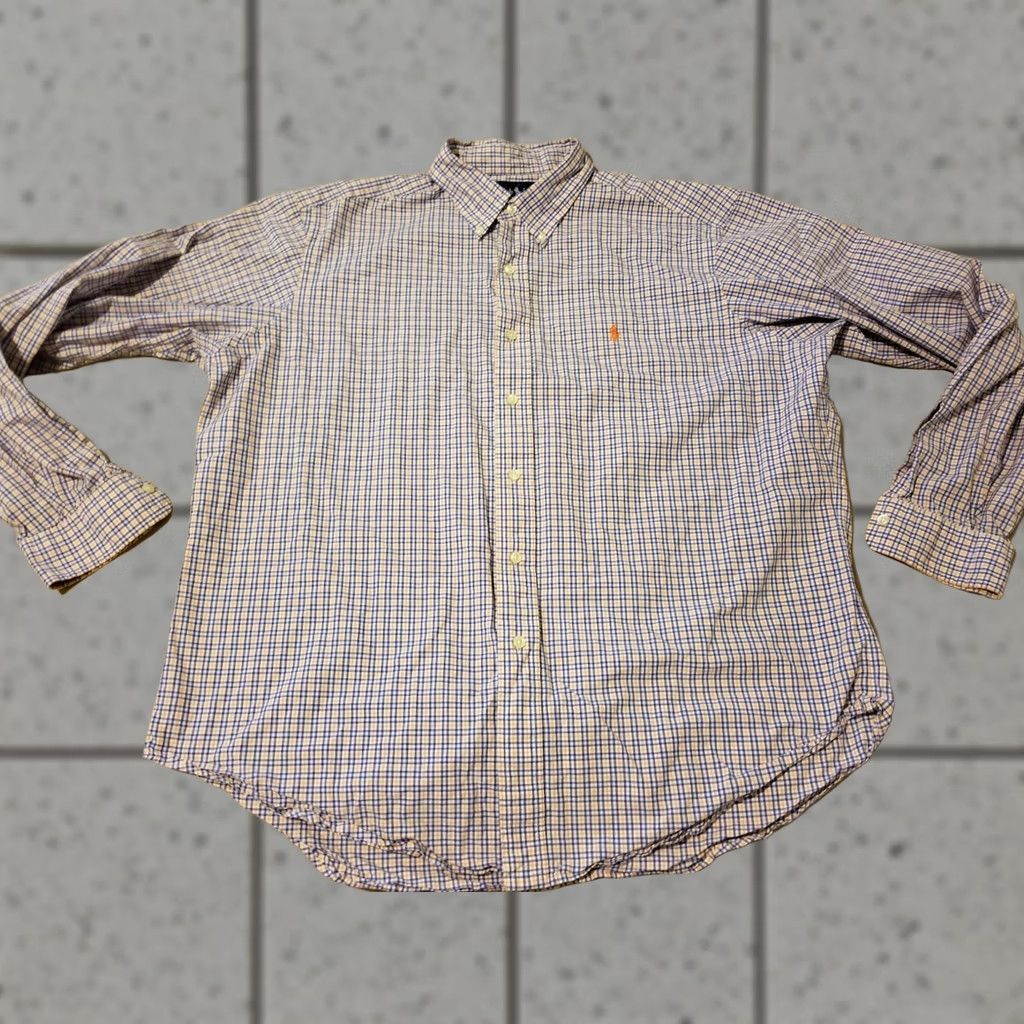 Polo Ralph Lauren Polo Ralph Lauren Shirt XL Yellow Button Cotton Mens Size 46R - 1 Thumbnail