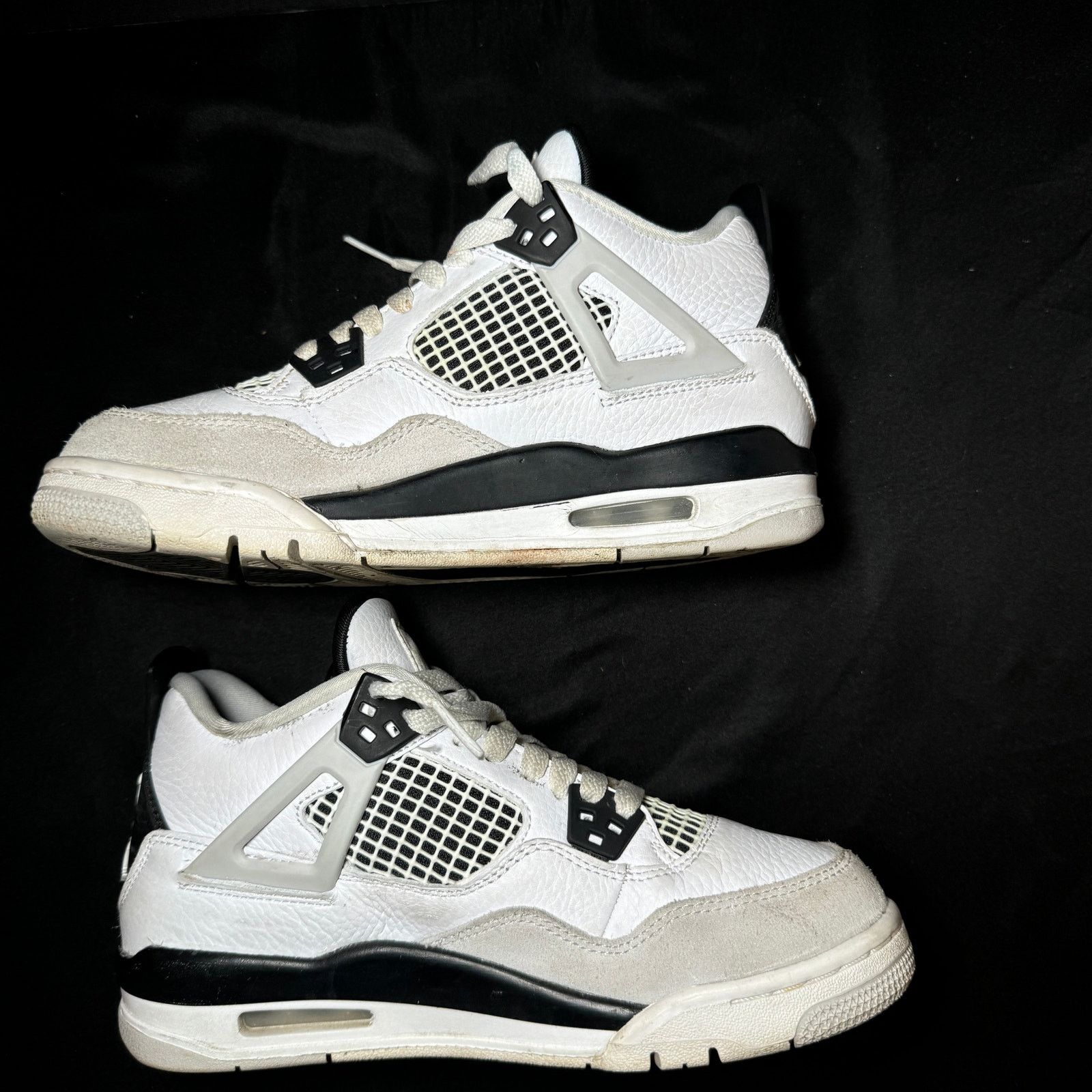 Jordan Brand × Nike Size 5 Nike Air Jordan 4 Retro GS Military Black Men's Shoes Size US 5 / EU 37 - 3 Thumbnail
