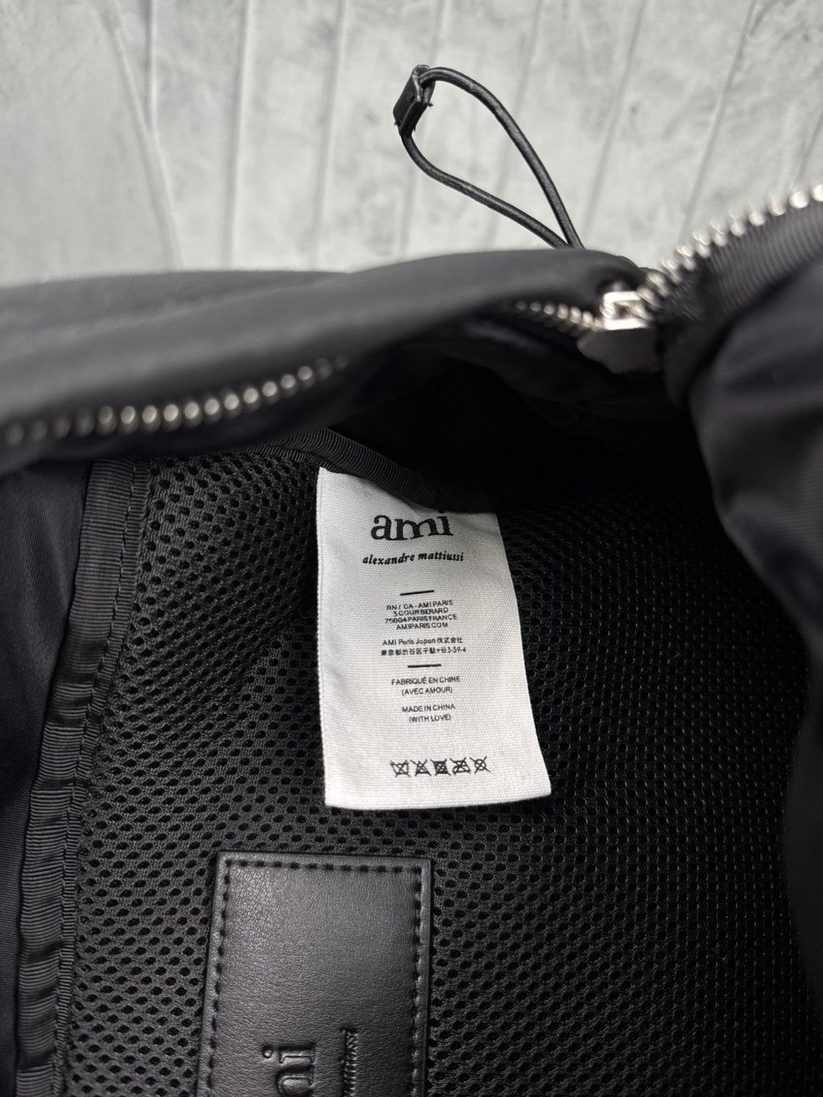 AMI × Designer AMI Paris Ami de Coeur Backpack Black OS Unisex Neylon Size ONE SIZE - 19 Thumbnail