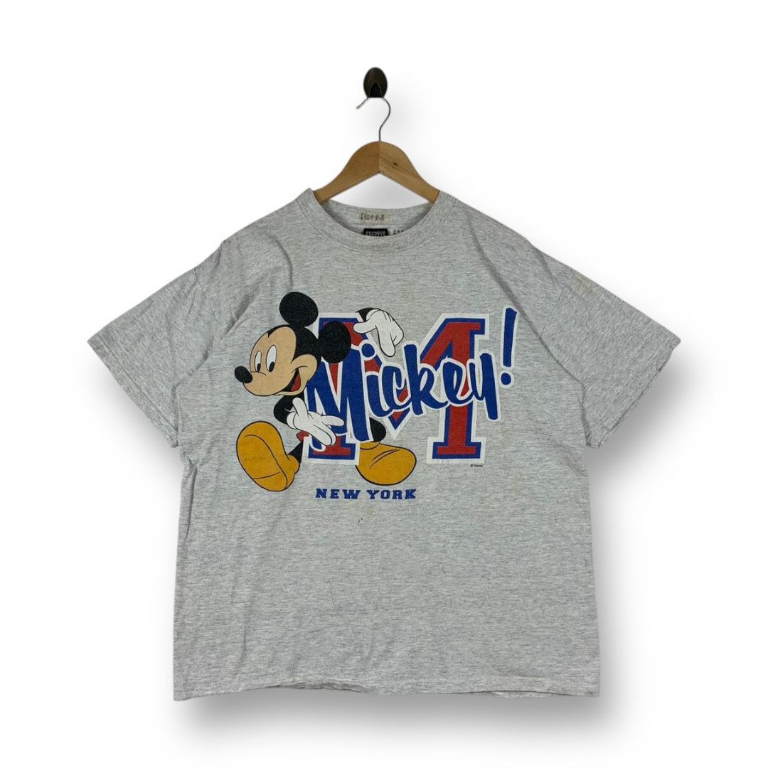 Disney Vintage 90s Mickey Mouse New York Tee Size US L / EU 52-54 / 3 - 1 Thumbnail