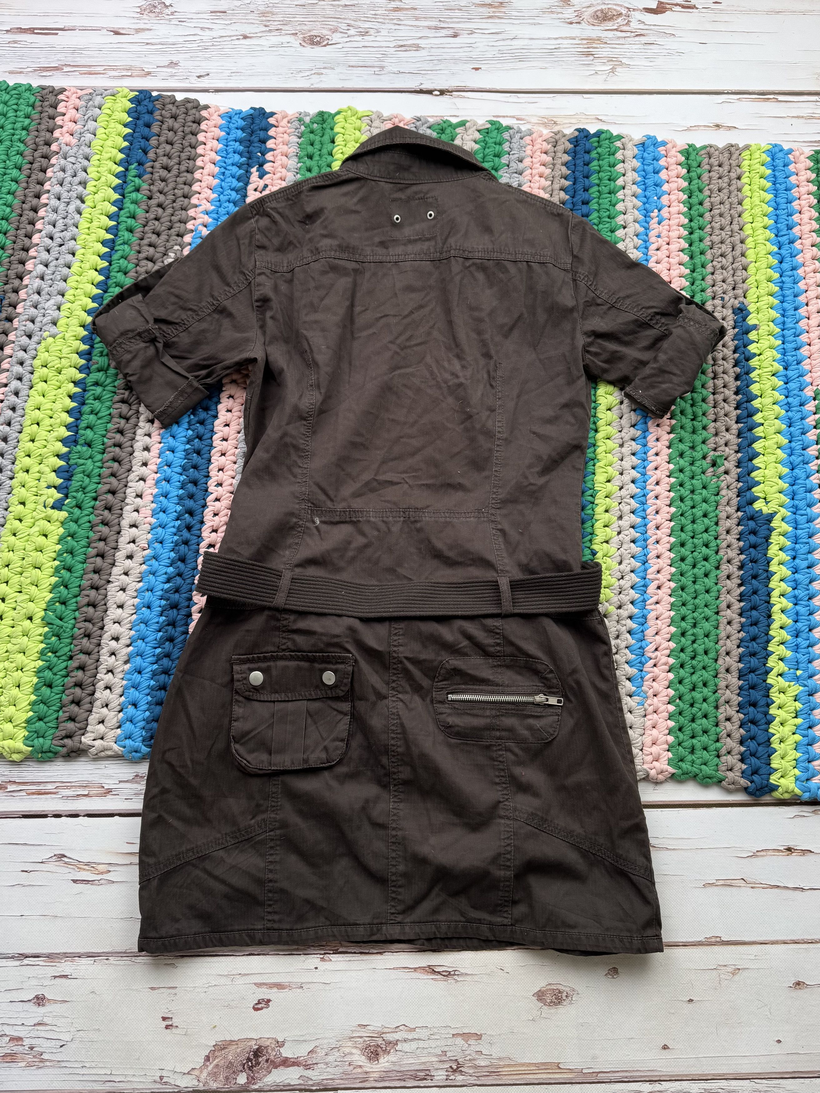 Japanese Brand Vintage Dress With Zipper and Belt (ET1)(D15) Size L / US 10 / IT 46 - 7 Thumbnail