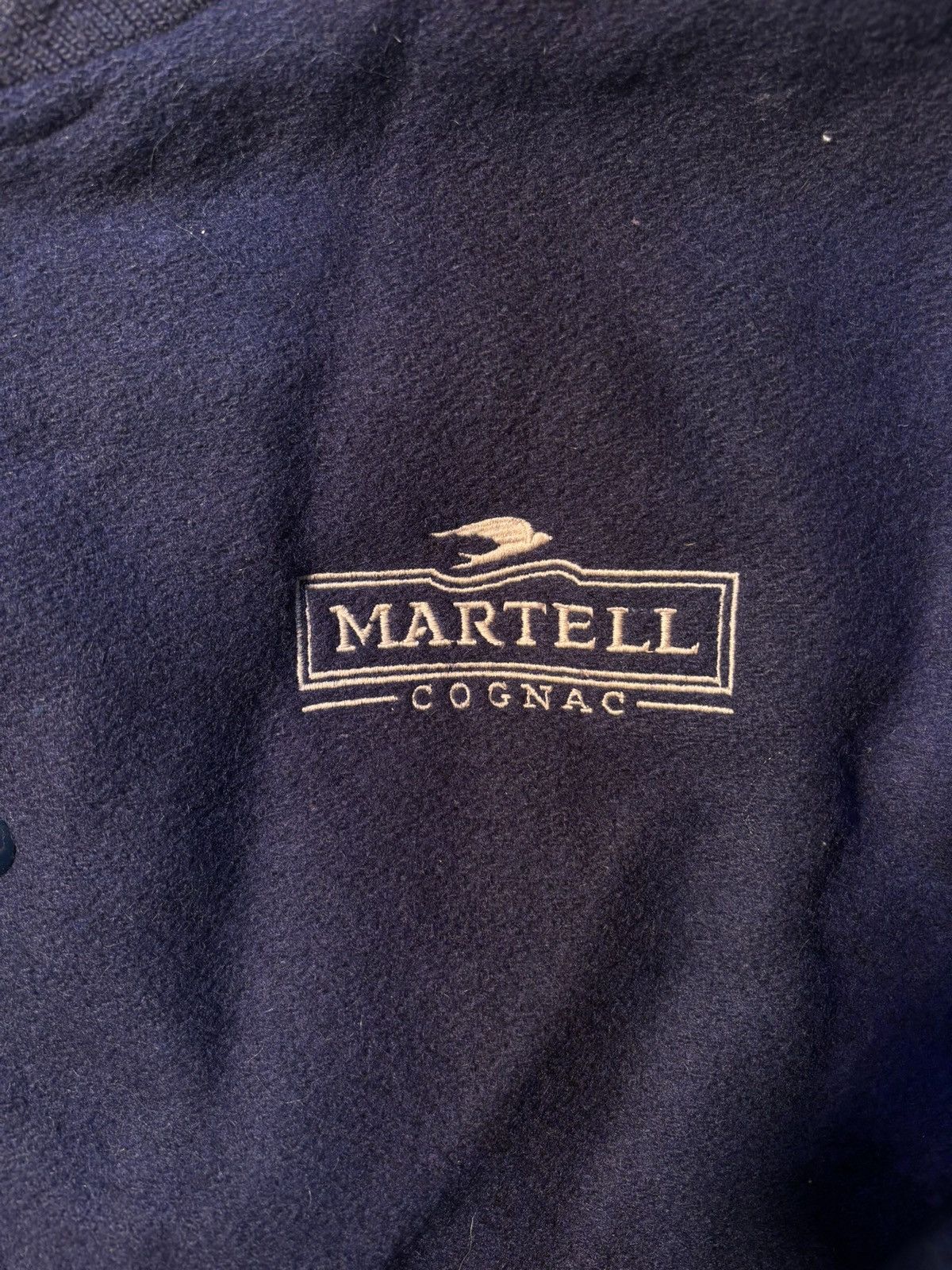 Vintage Grubbin Martell Cognac 90s Wool Leather Varsity Letterman Size US L / EU 52-54 / 3 - 2 Thumbnail