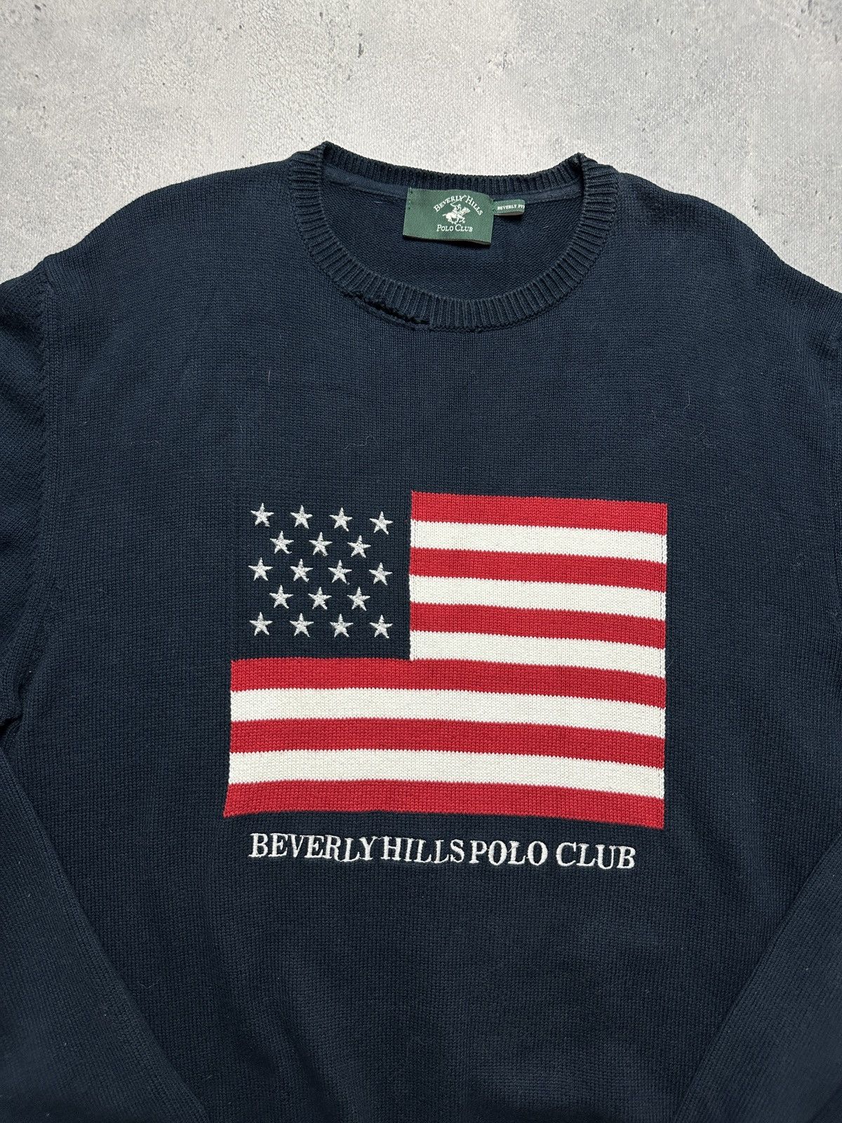 Beverly Hills Polo Club Vintage Beverly Hills Polo Club Flag America Sweater USA 00s Size US XL / EU 56 / 4 - 4 Thumbnail