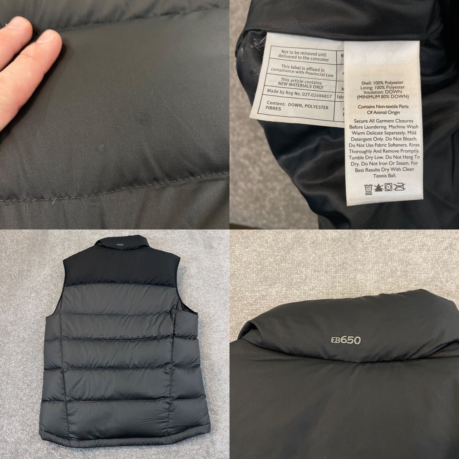 Eddie Bauer Eddie Bauer Vest EB650 Down Puffer Full Zip Mens Medium Black Gray Black Size US M / EU 48-50 / 2 - 8 Thumbnail