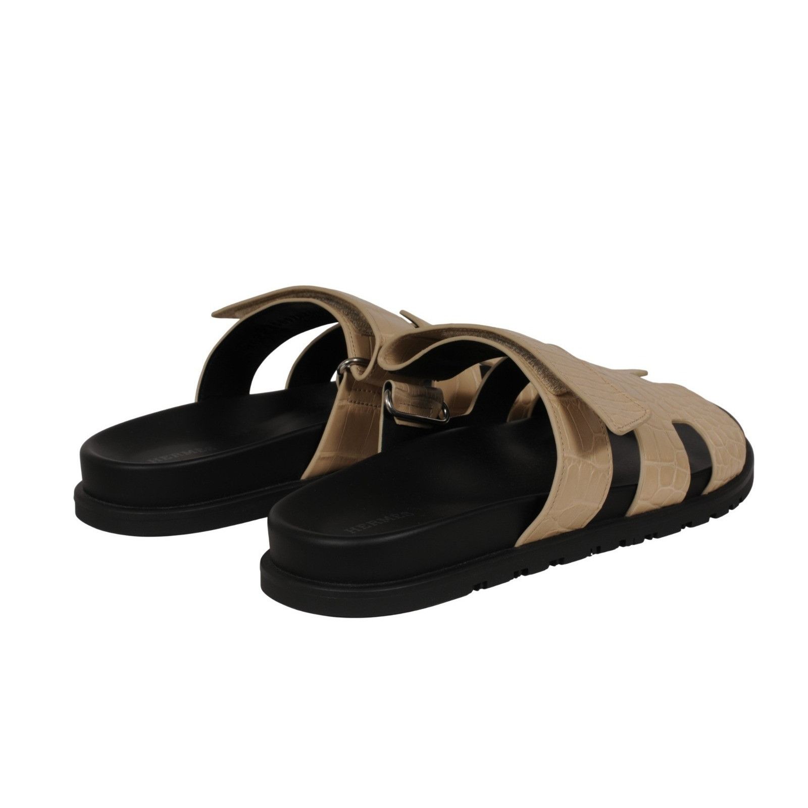 Hermes Chypre Sandals Aligator Crocodile Beton Tan Size US 9 / EU 42 - 3 Thumbnail