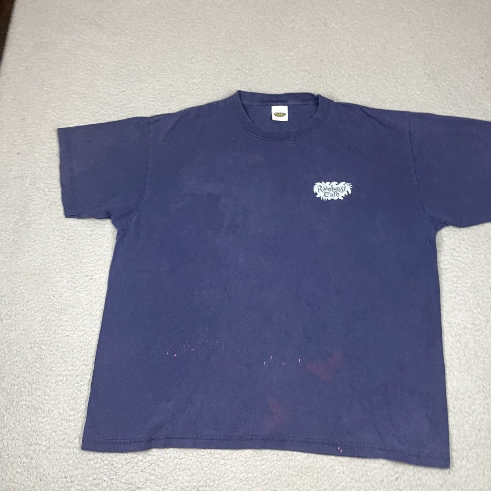 Vintage VINTAGE Rainforest Cafe T Shirt Adult XL Blue Logo Parrot 80s 90s Men Vintage-Faded Graphic Holiday Orlando Florida Shirt Size US XL / EU 56 / 4 - 4 Thumbnail