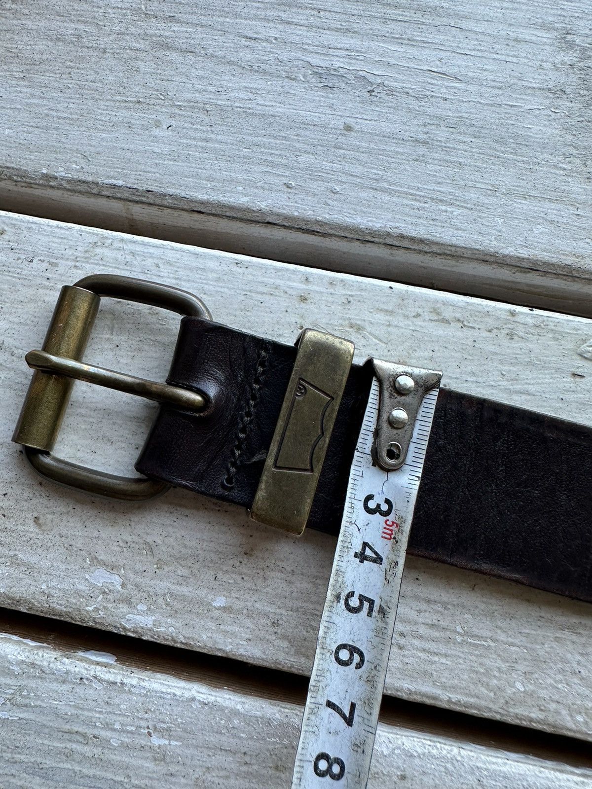 Levi's 🚨 90s Levis RED TAB 100% leather belt made in italy VNTG Size ONE SIZE - 9 Thumbnail