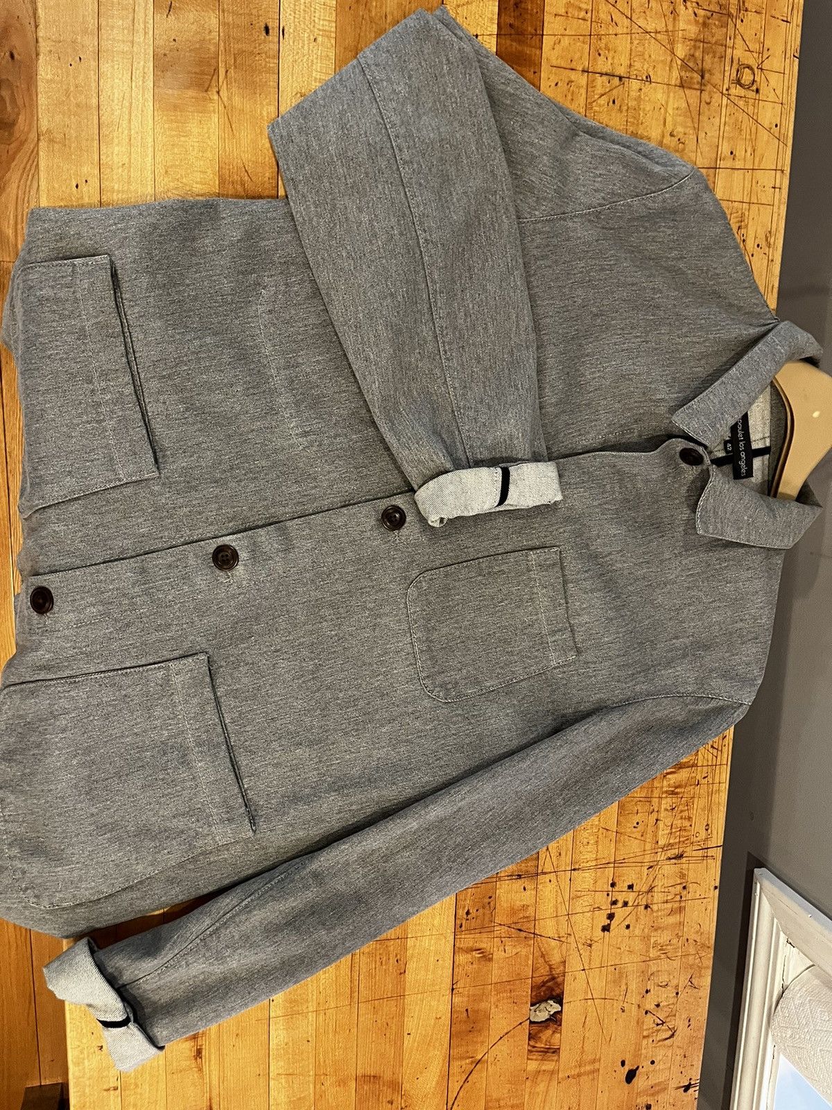 Epaulet Epaulet Grey Denim Chore Coat Grailed