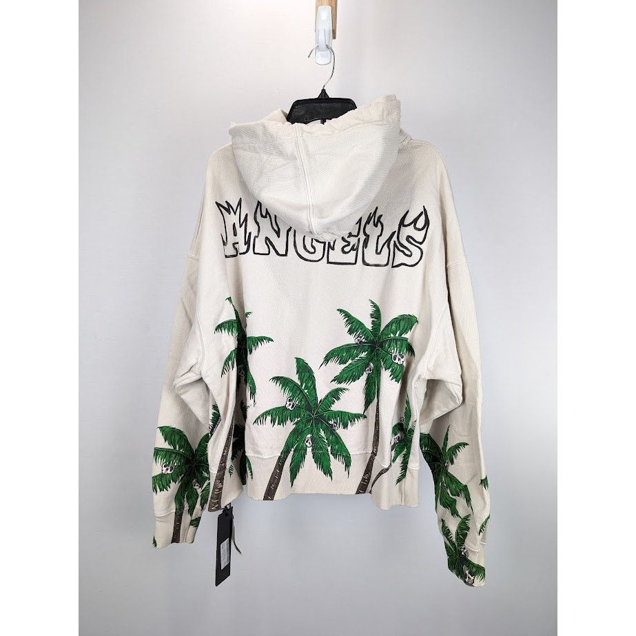 Palm Angels o1rshd1 Palm & Skull Vint Hoody in White Green Size US M / EU 48-50 / 2 - 11 Thumbnail