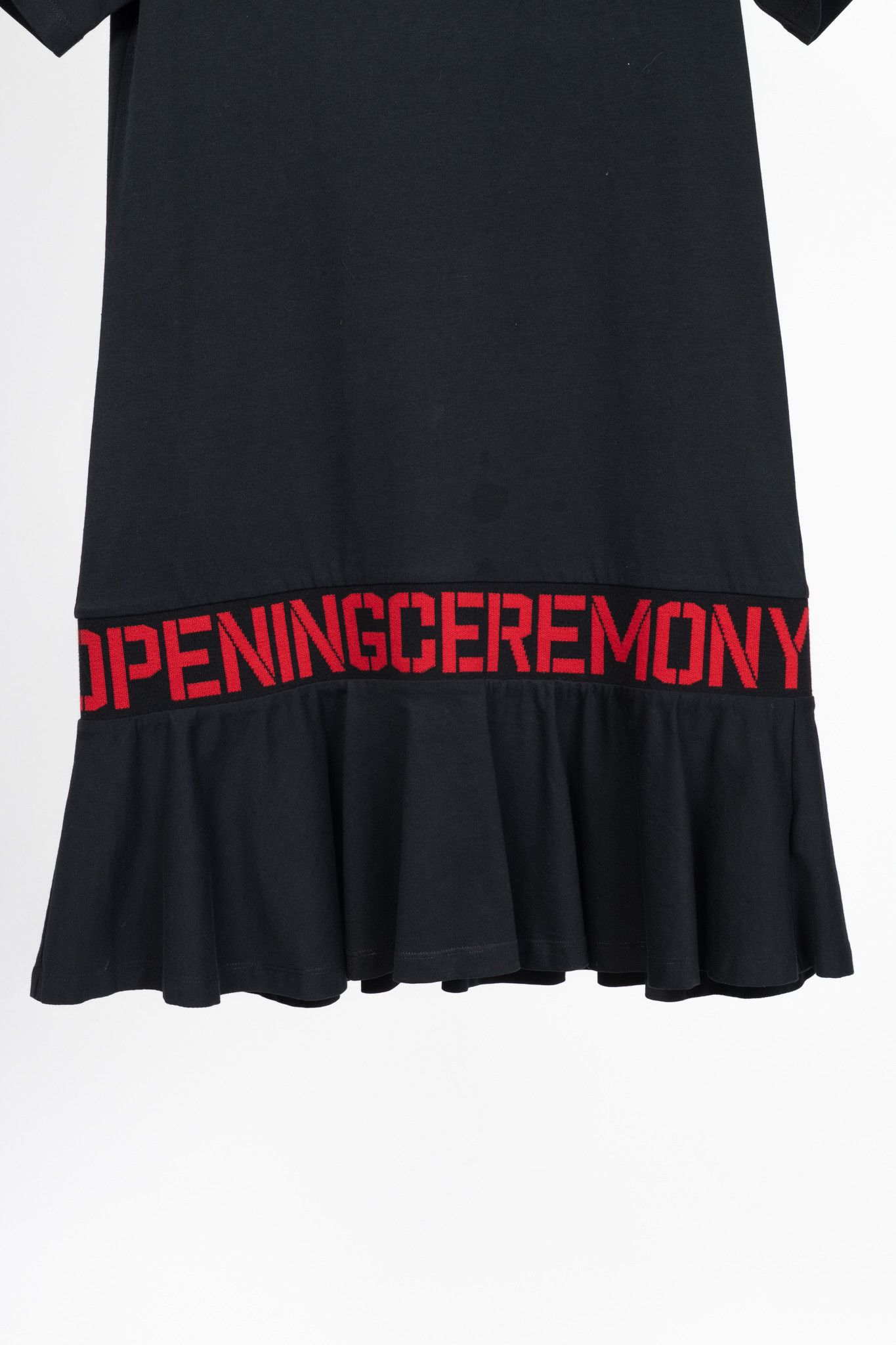 Opening Ceremony Opening Ceremony Black Cotton Flared-Hem Logo T-Shirt Dress Size XS / US 0-2 / IT 36-38 - 6 Thumbnail