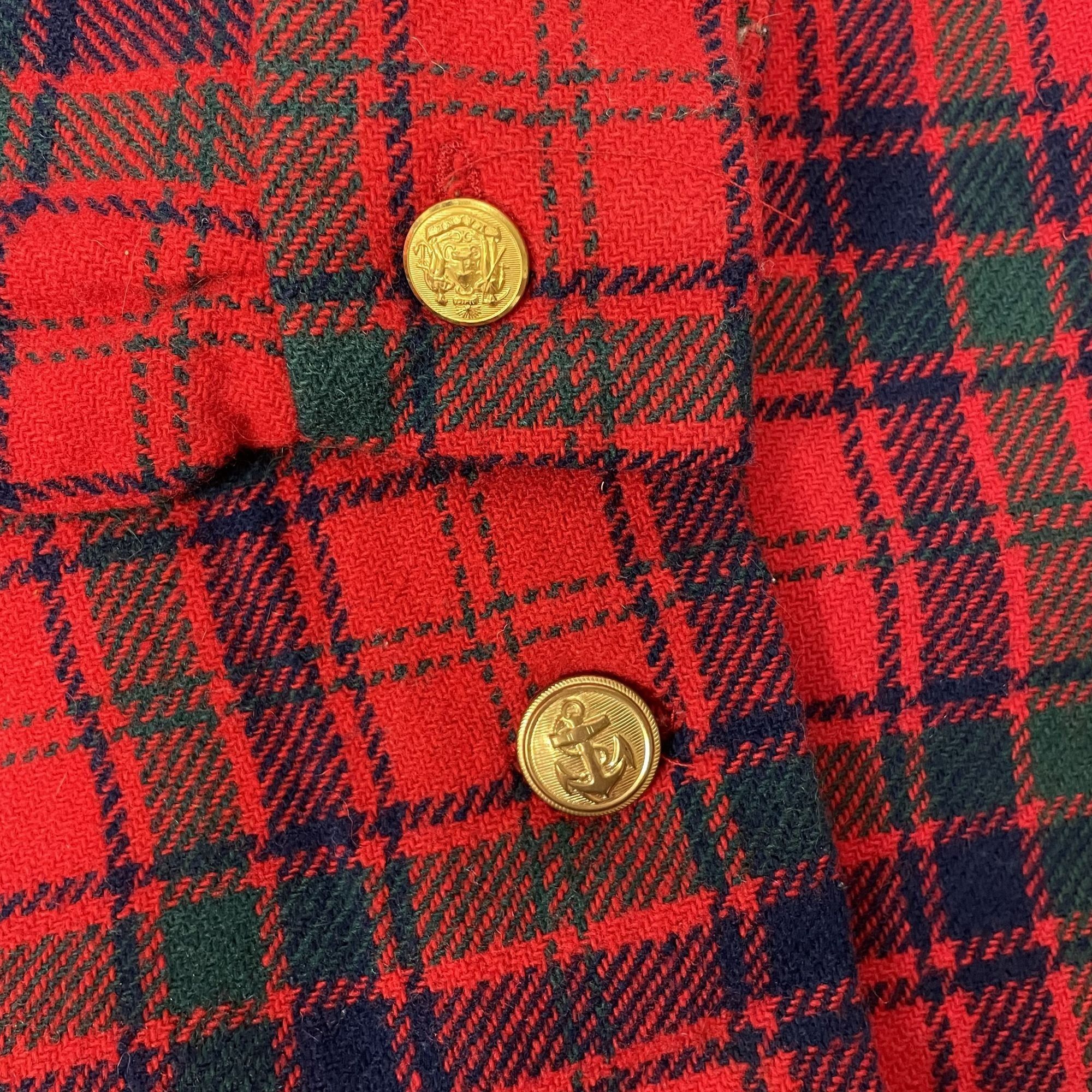 Other Vtg Cascade Fabrics PLAID CHRISTMAS Tweed Jacket Blazer Size XL / US 12-14 / IT 48-50 - 4 Thumbnail