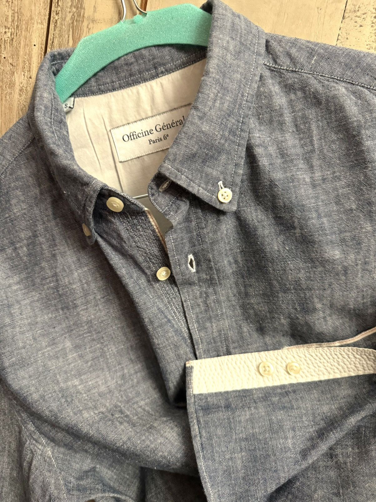 Officine Generale officine générale blue textured shirt S new Size US S / EU 44-46 / 1 - 9 Thumbnail