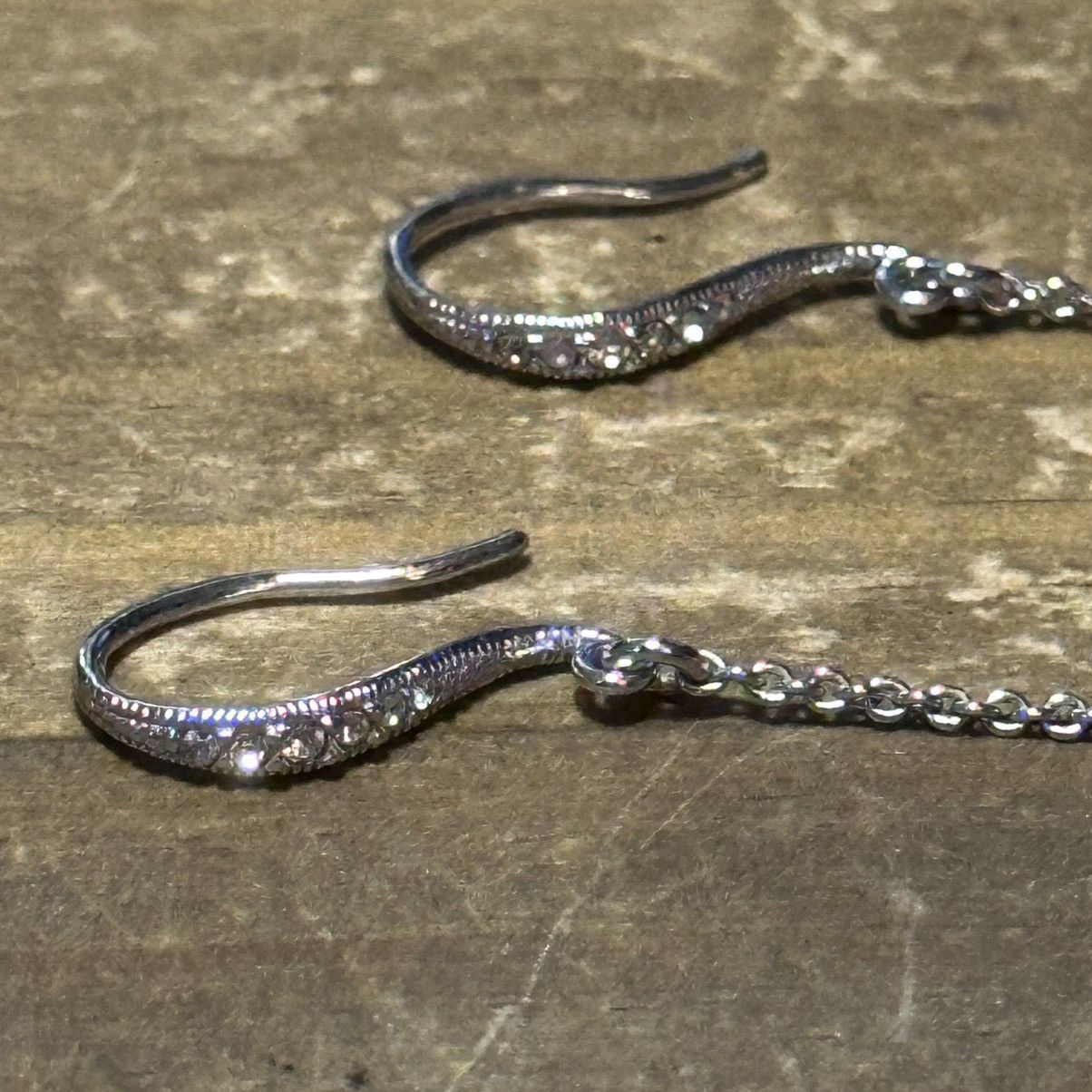 Other Silver tone pave teardrops dangle earrings Size ONE SIZE - 5 Thumbnail
