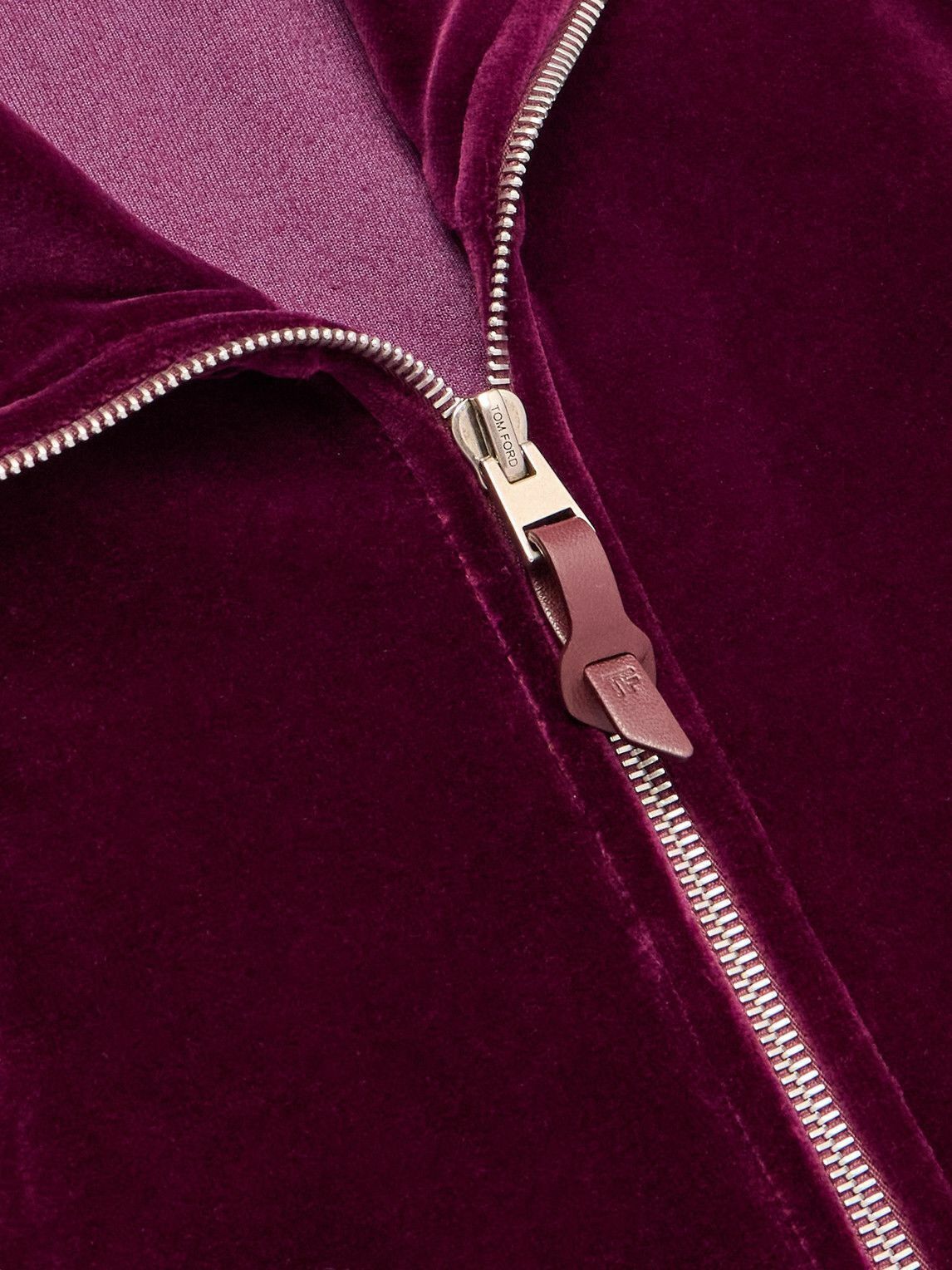 Tom Ford o1w1db10525 JZL001 Velvet Track Jacket in Purple Size US S / EU 44-46 / 1 - 5 Thumbnail