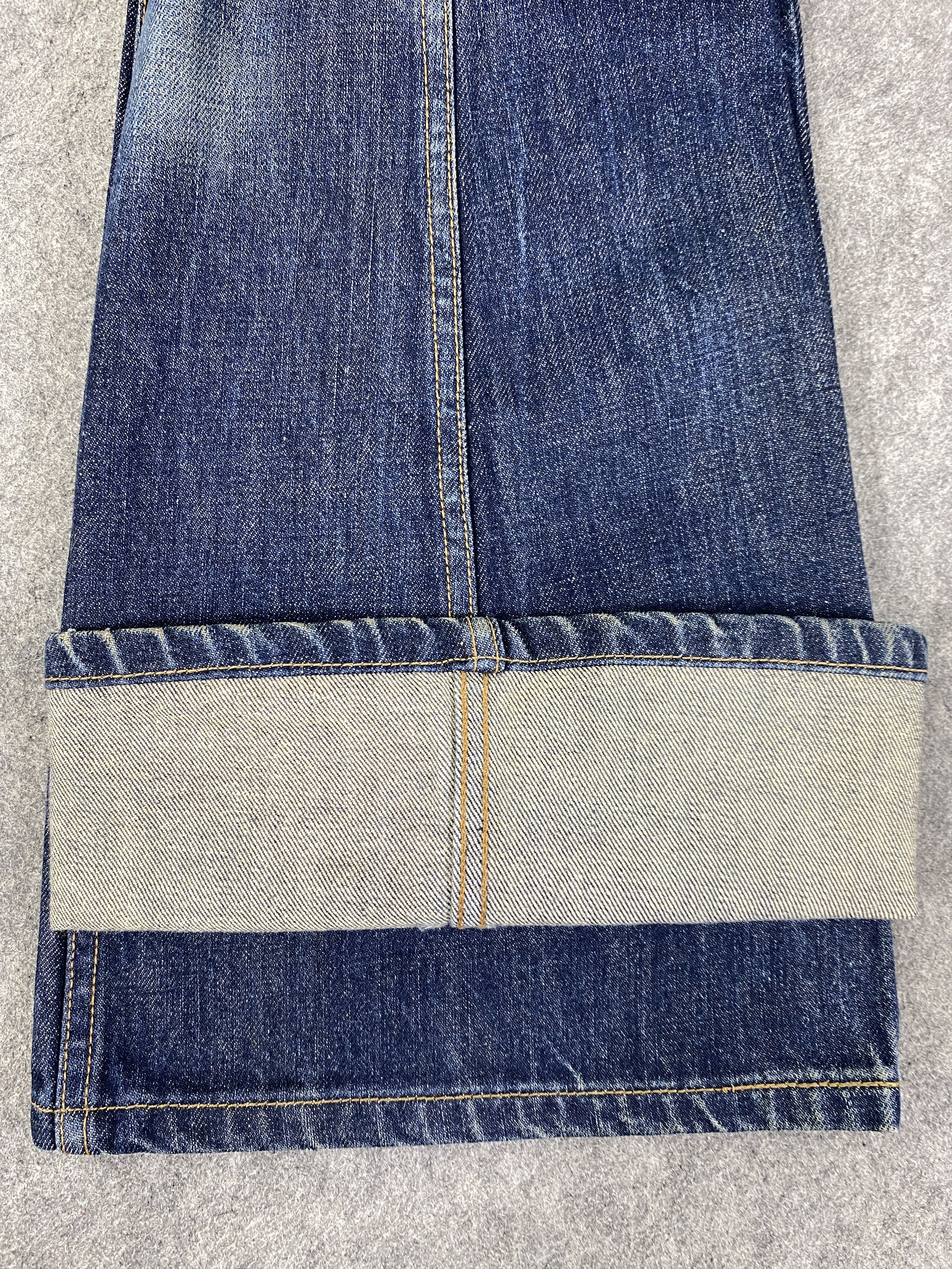 If Six Was Nine Blue Vintage Blue Way Flare Jeans 28x30.5 Denim - JN3309 Size US 28 / EU 44 - 11 Thumbnail