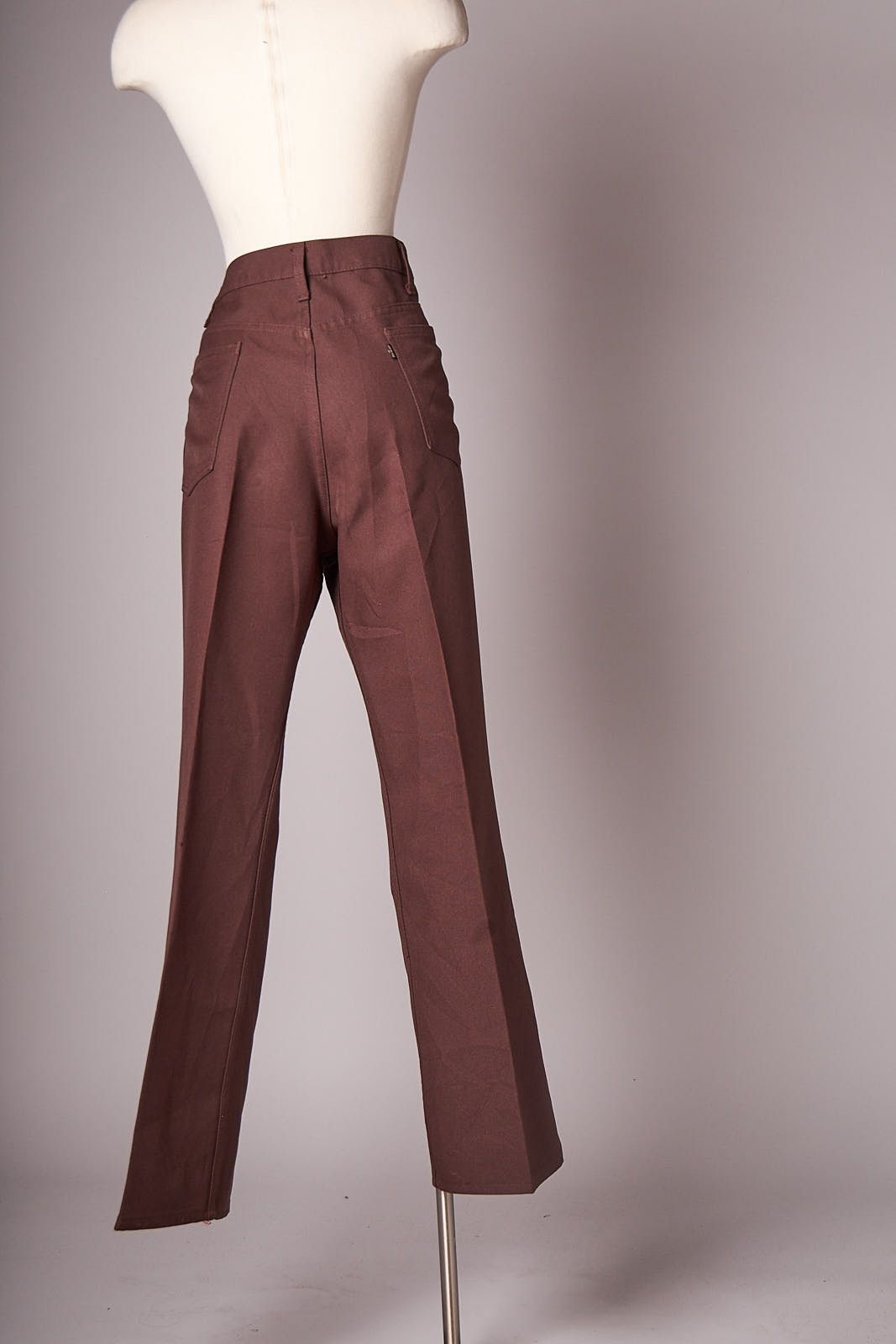 Levi's 1970s Brown Polyester Boot Cut Levi’s Pants Size US 35 - 3 Thumbnail
