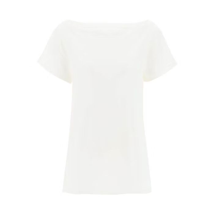 image of Courreges O1S22I1N0424 Twisted Body T-Shirt In White, Women's (Size Large)