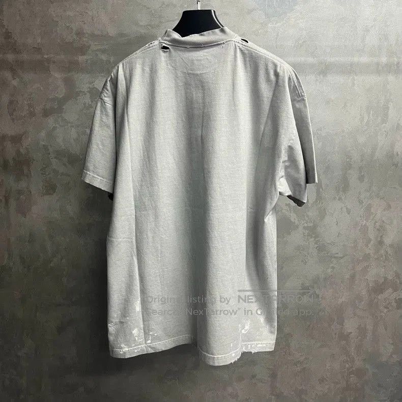 Balenciaga Balenciaga Gray Lightning Logo Short Sleeve T-shirt. Size US M / EU 48-50 / 2 - 2 Thumbnail