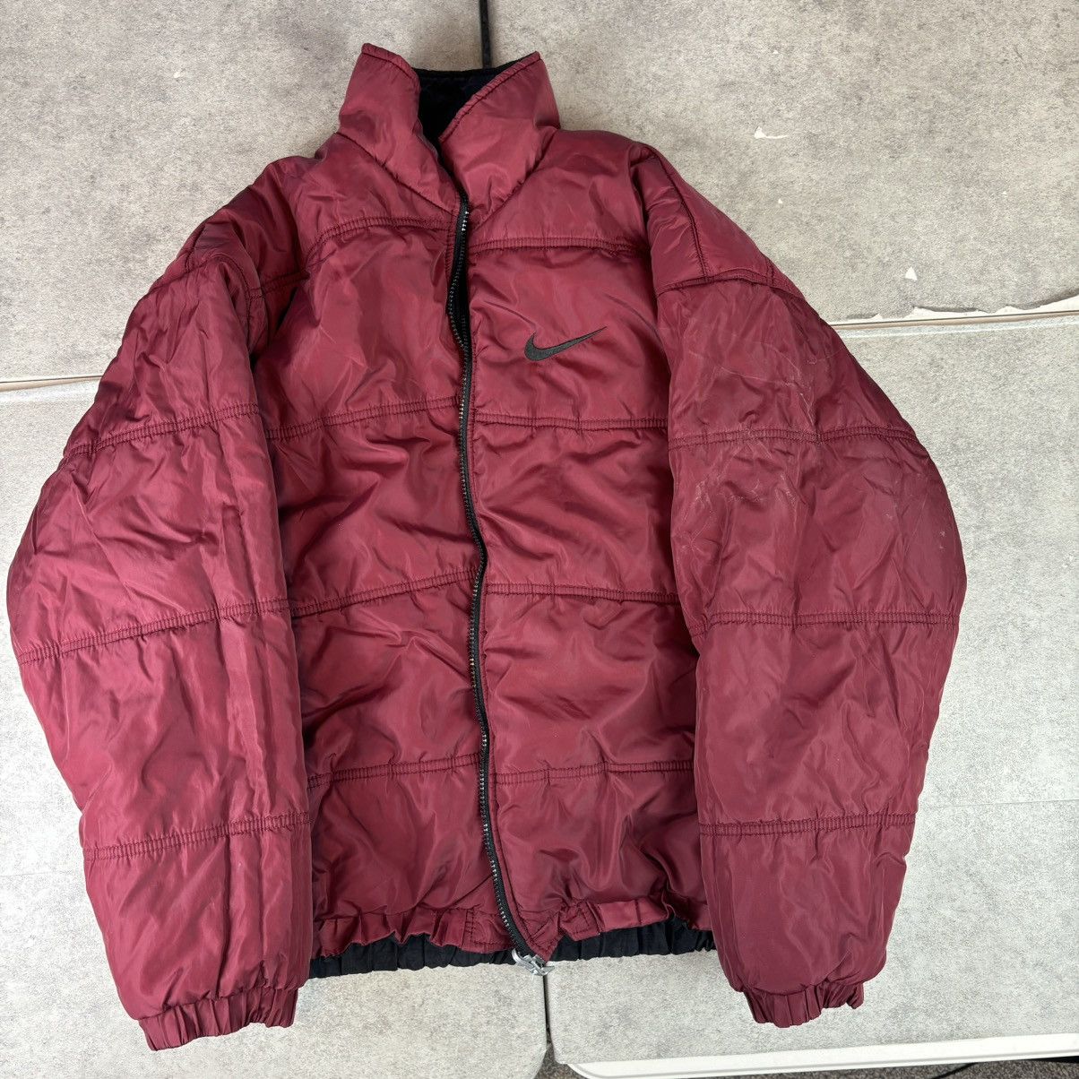 Nike Vintage 90s black/red nike puffer jacket 2 side pockets Size US XL / EU 56 / 4 - 12 Thumbnail