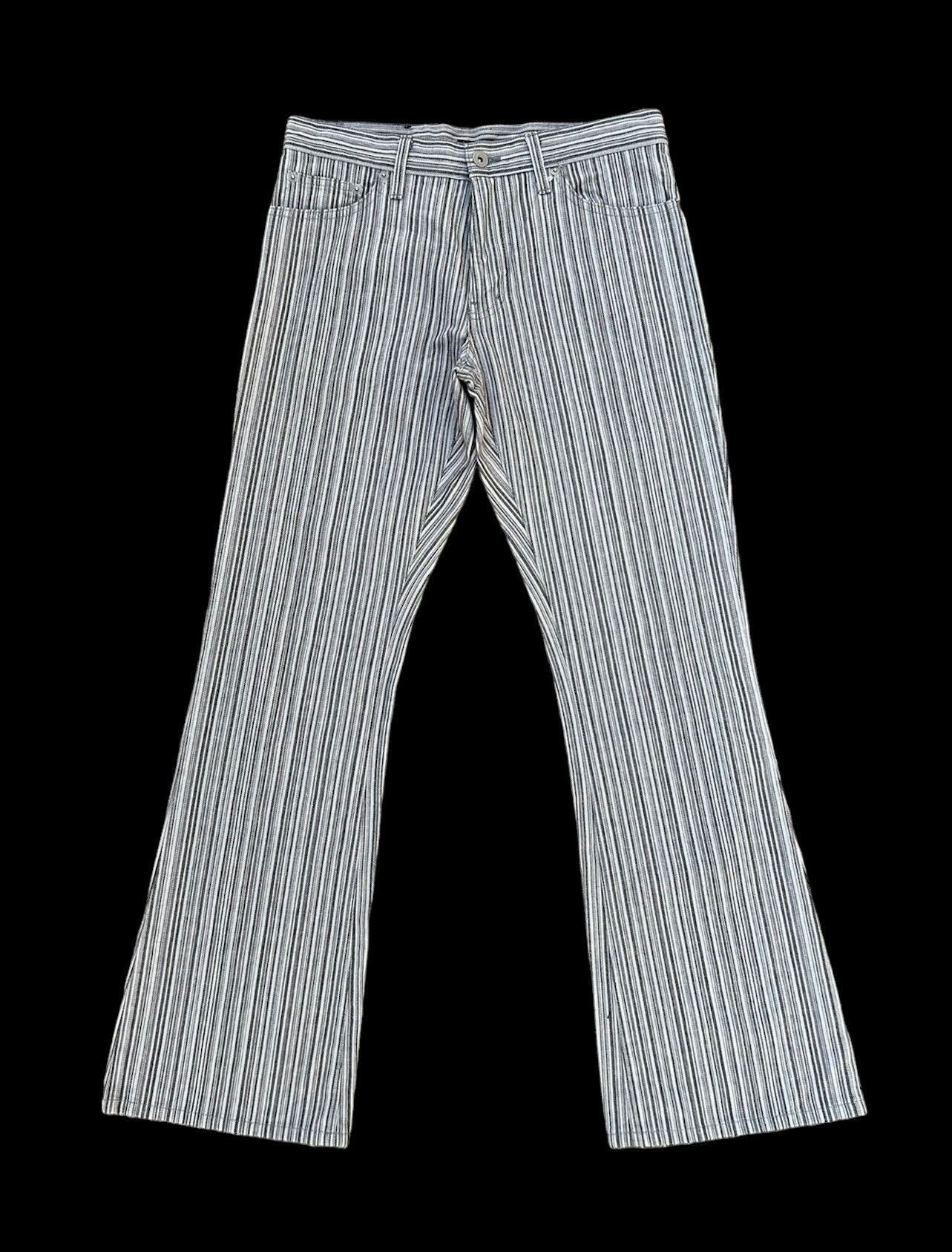 Morgan Homme Vintage Morgan Homme Japan Striped Flare Jeans Size US 30 / EU 46 - 1 Thumbnail