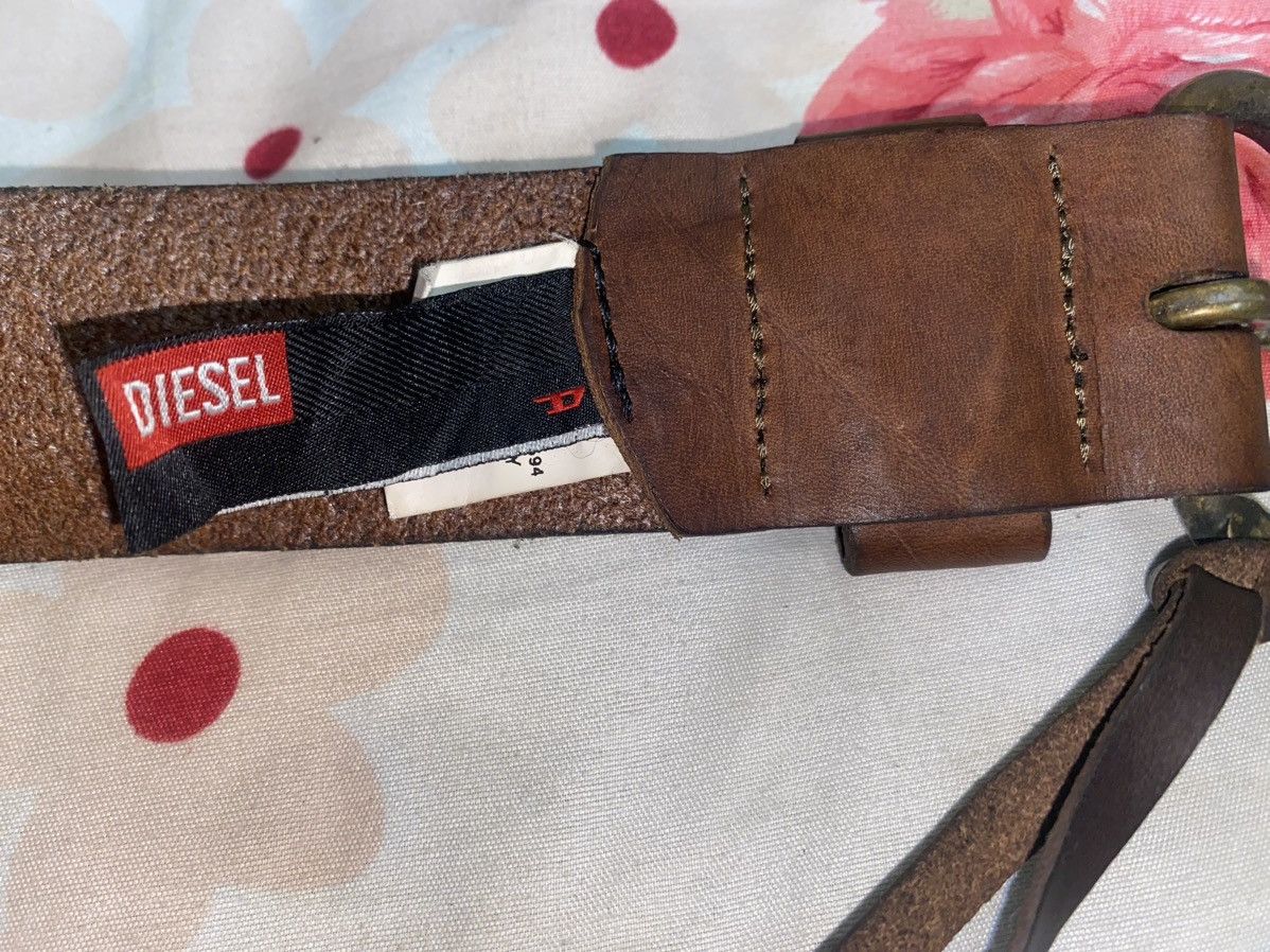 Diesel × Vintage Vintage Diesel Genuine Leather Belt Size ONE SIZE - 4 Thumbnail