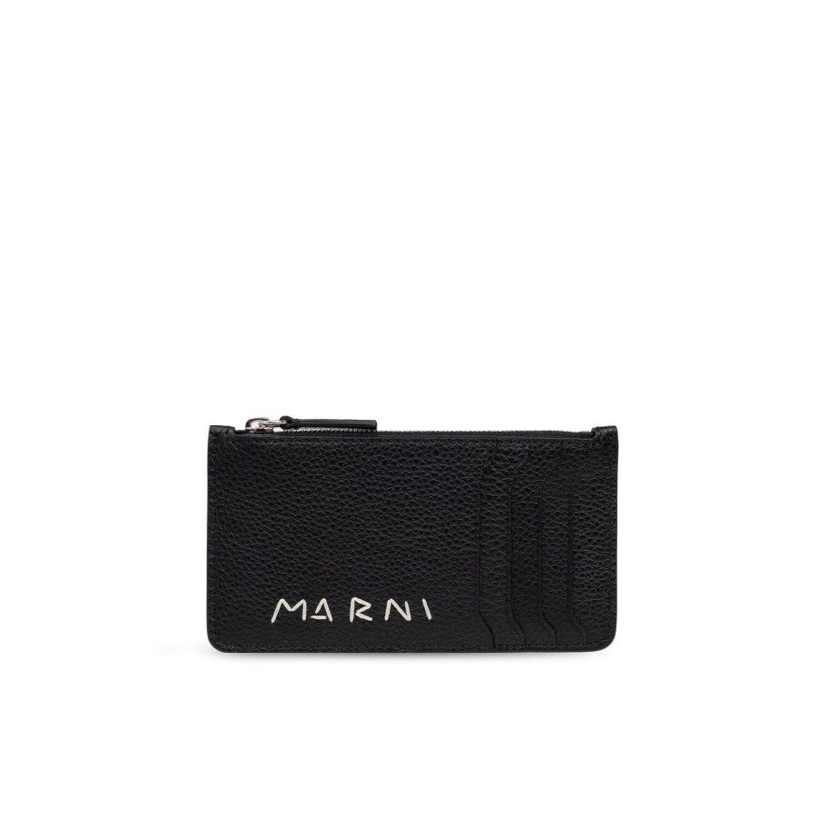 Marni MARNI Black Leather Card Holder New & Authentic Size ONE SIZE - 1 Thumbnail