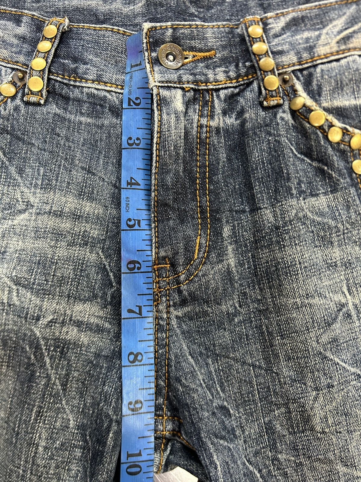 semanticdesign Vintage SemanticDesign Clawmark Distressed Studded Jeans Size US 32 / EU 48 - 16 Thumbnail