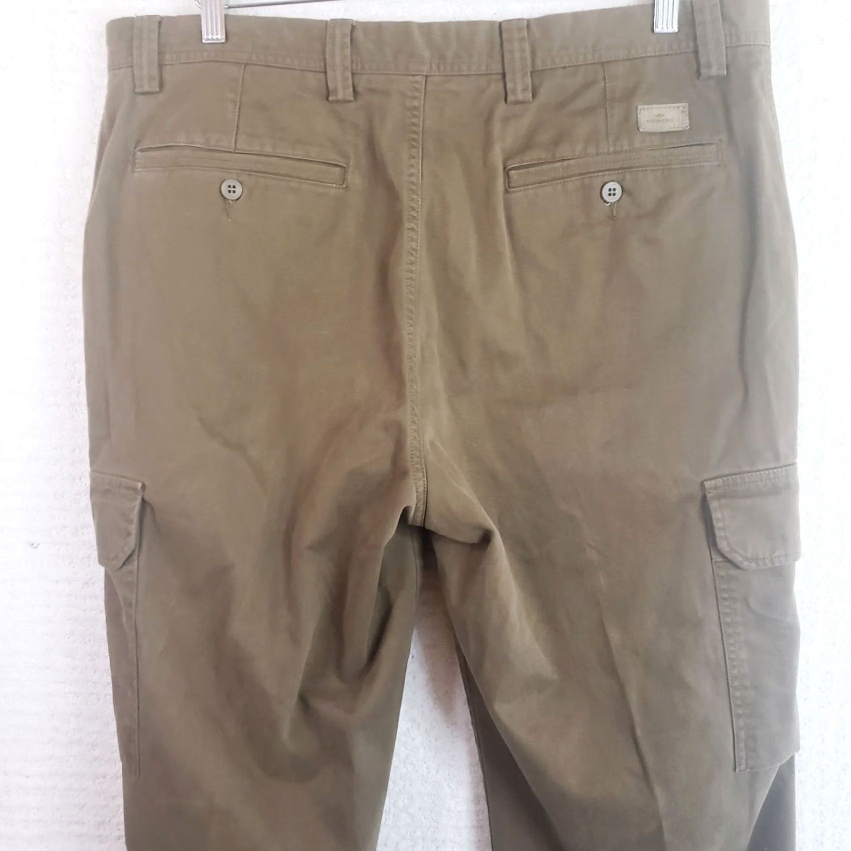 Dockers DOCKERS Men Cargo Pants Brown Flat Front 38x27 Relaxed Straight Pockets Workwear Casual Jeans/Chino Style Size US 38 / EU 54 - 6 Thumbnail