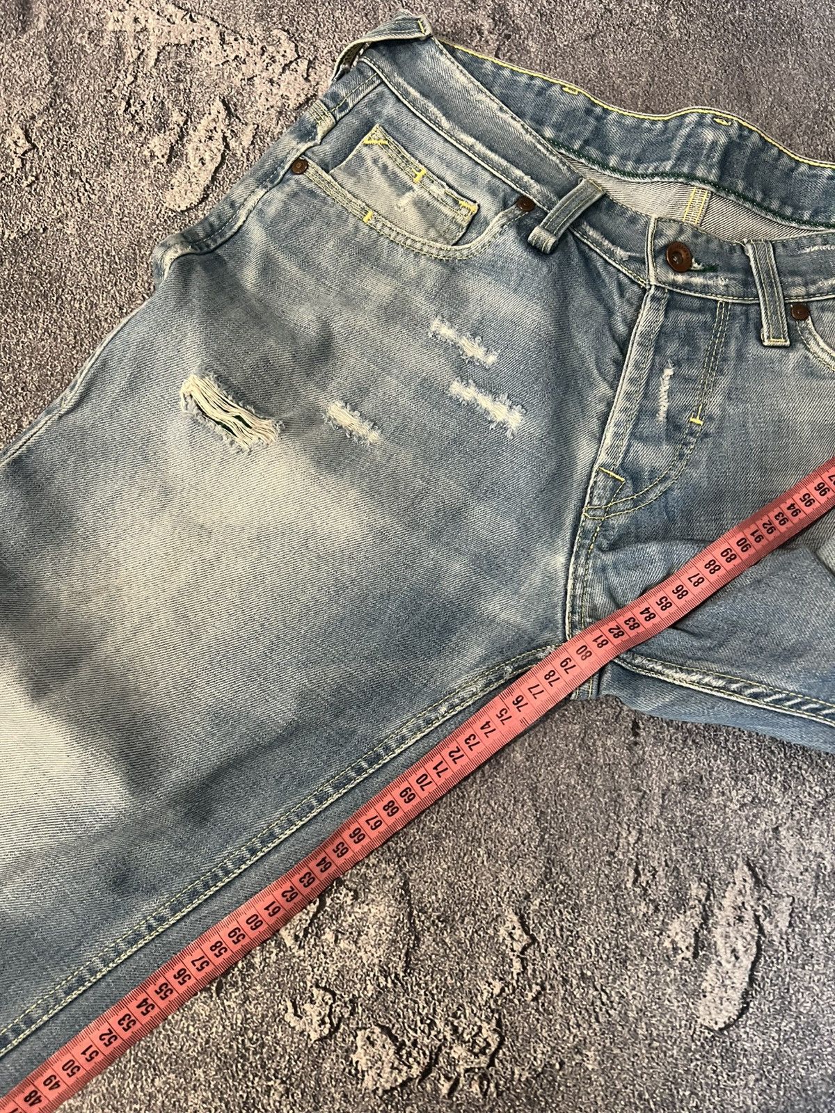 Japanese Brand Streetwear Staple Slim Destroyed Number Nine Style Size US 33 - 10 Thumbnail