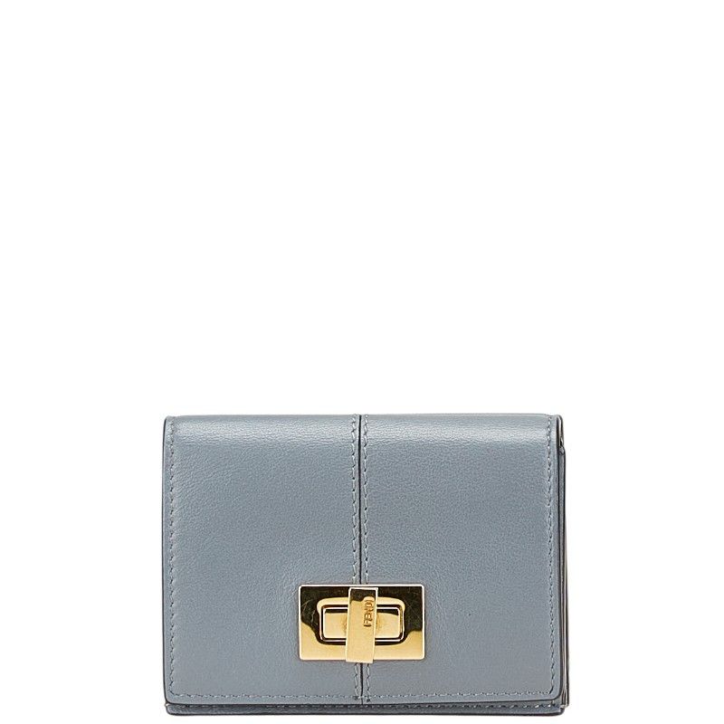 Fendi Fendi Peekaboo Small Wallet Leather Tri-fold Wallet Leather Short Wallet 8M0415 DUTY FREE for USA