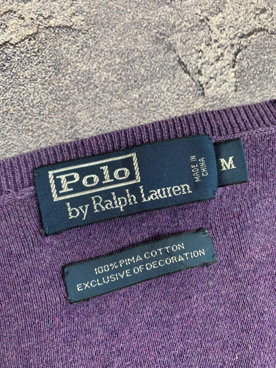 Polo Ralph Lauren Polo Ralph Lauren Men’s V-Neck Sweater Purple Pima Cotton Size US M / EU 48-50 / 2 - 9 Thumbnail