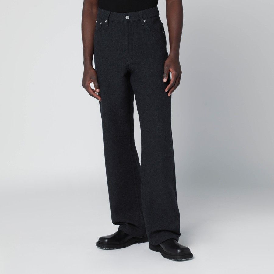 Dries Van Noten o1d2blof0226 Straight Leg Jeans in Dark Grey Size US 34 / EU 50 - 1 Thumbnail